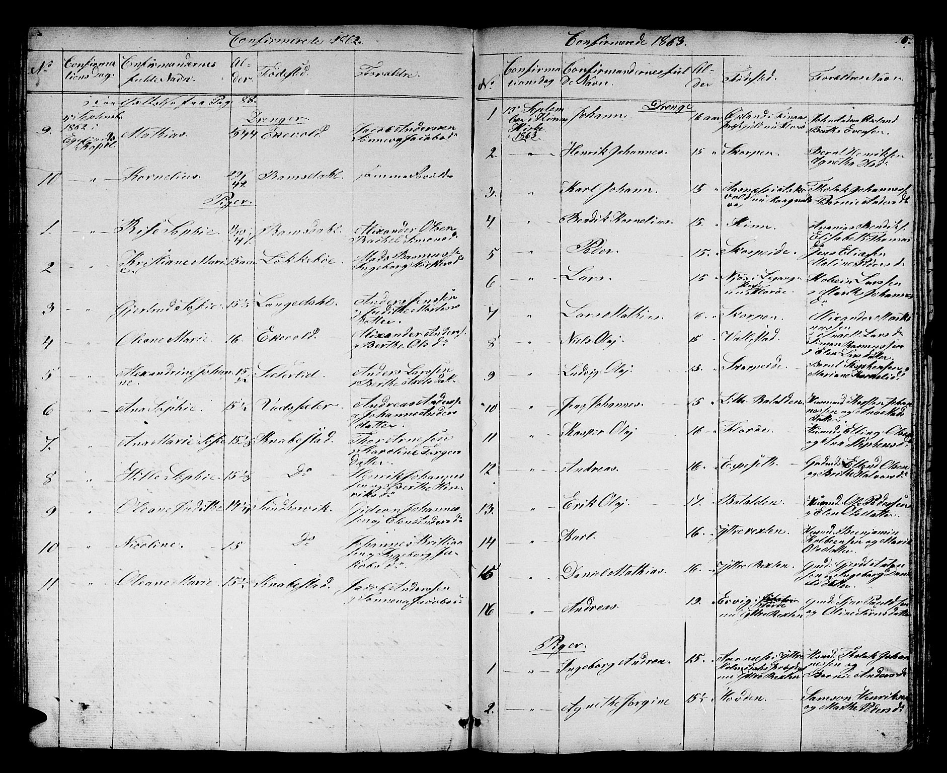 Kinn sokneprestembete, AV/SAB-A-80801/H/Hab/Haba/L0001: Parish register (copy) no. A 1, 1853-1868, p. 107