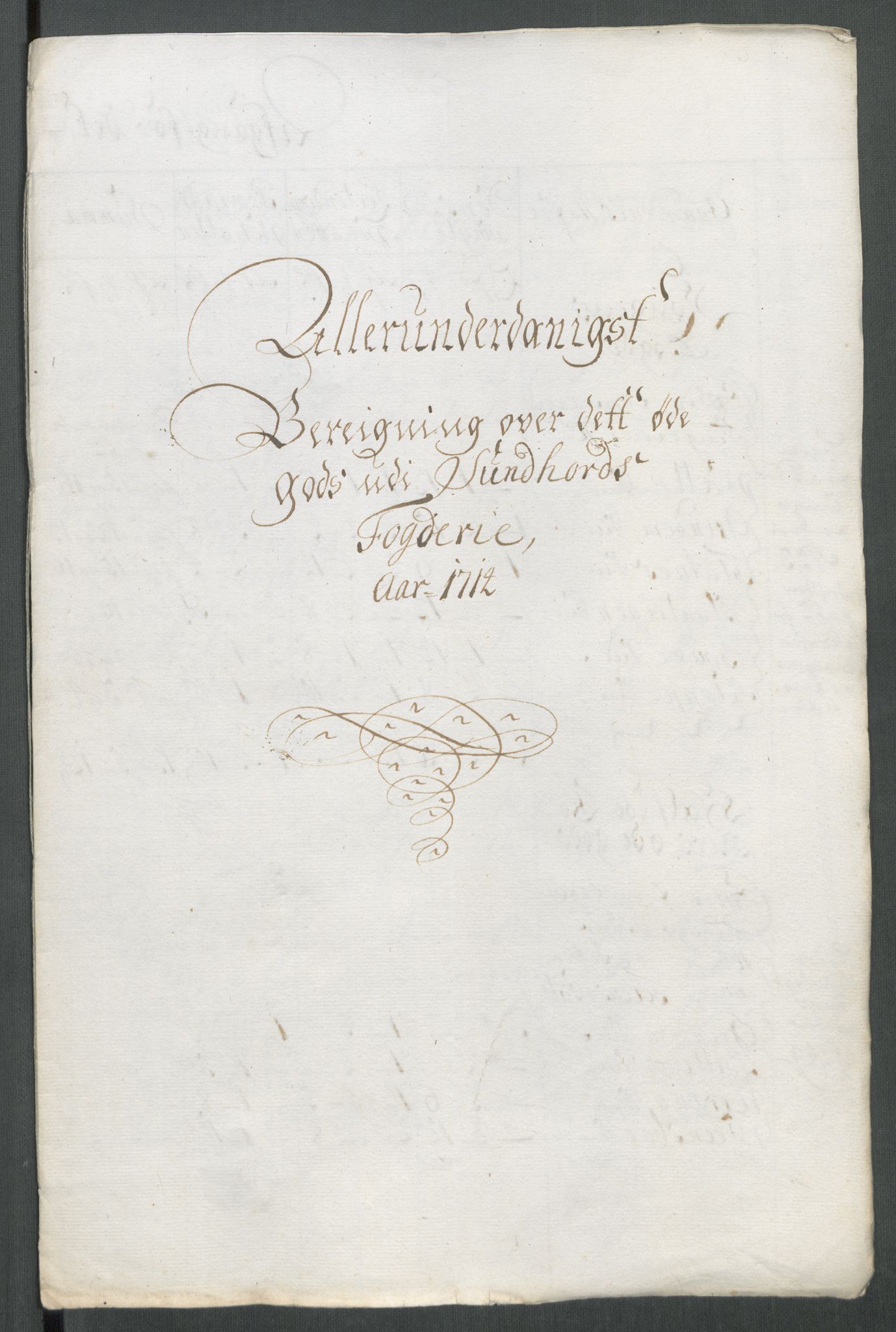 Rentekammeret inntil 1814, Reviderte regnskaper, Fogderegnskap, AV/RA-EA-4092/R48/L2990: Fogderegnskap Sunnhordland og Hardanger, 1714, p. 309