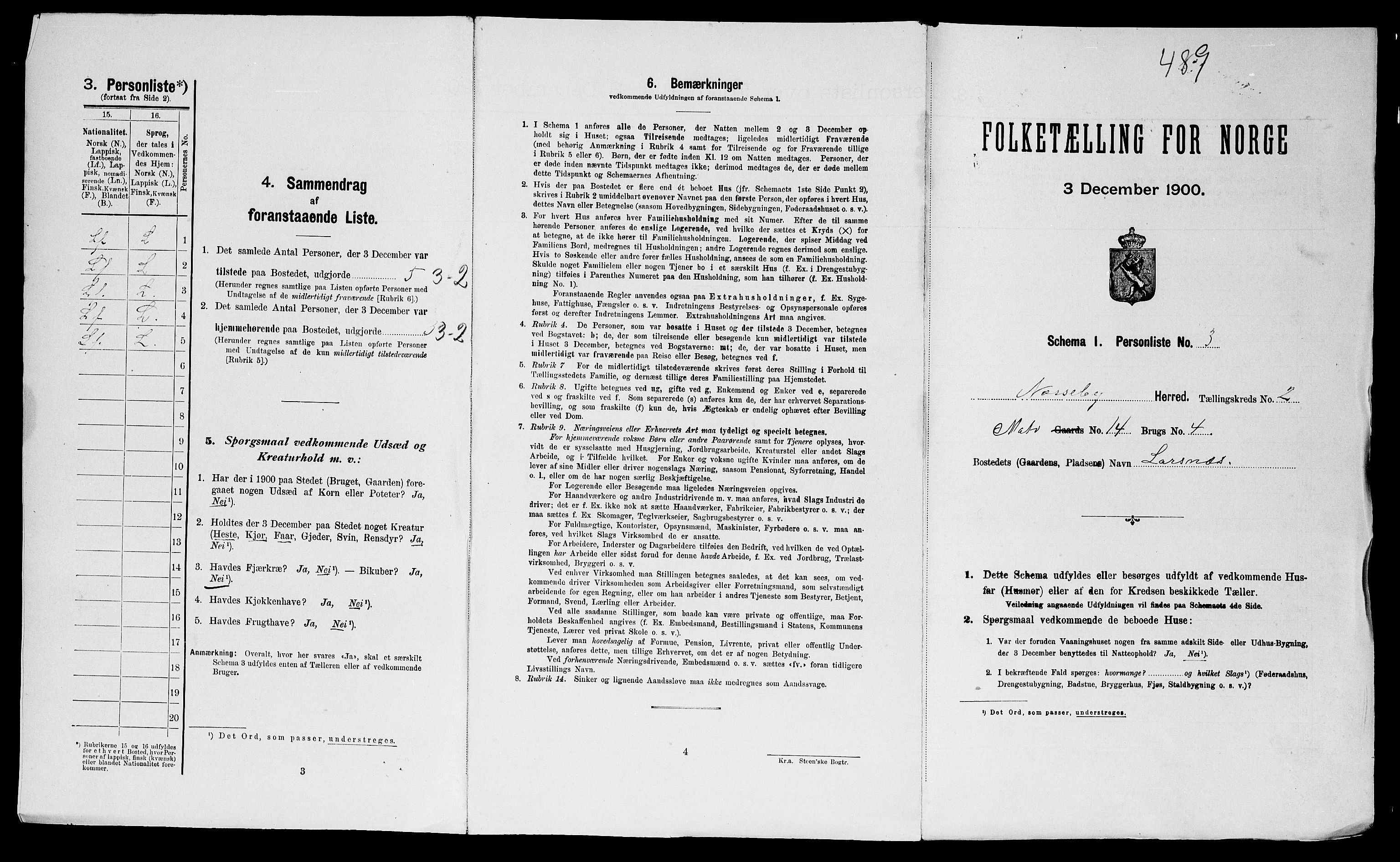 SATØ, 1900 census for Nesseby, 1900, p. 122