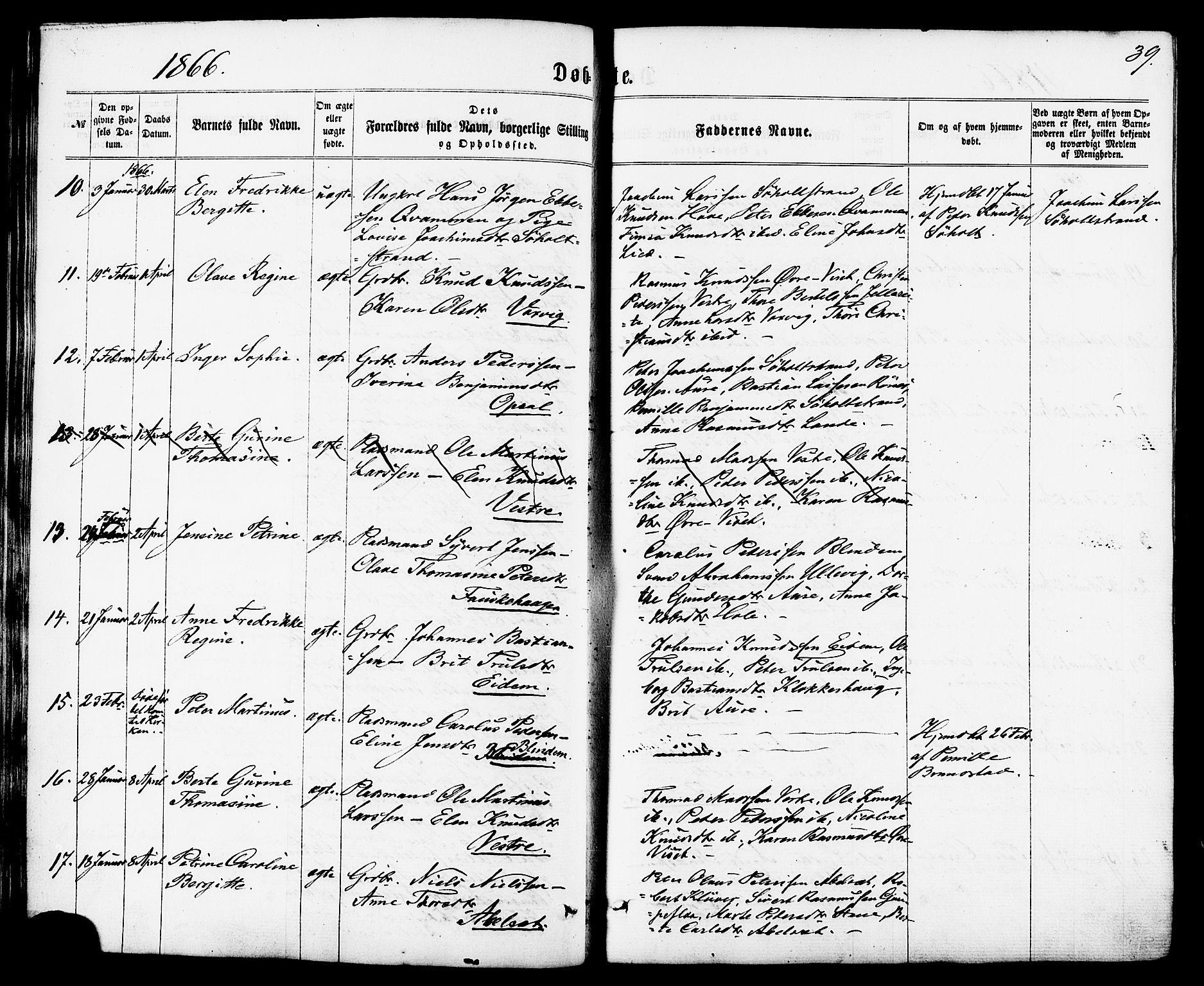 Ministerialprotokoller, klokkerbøker og fødselsregistre - Møre og Romsdal, SAT/A-1454/522/L0314: Parish register (official) no. 522A09, 1863-1877, p. 39