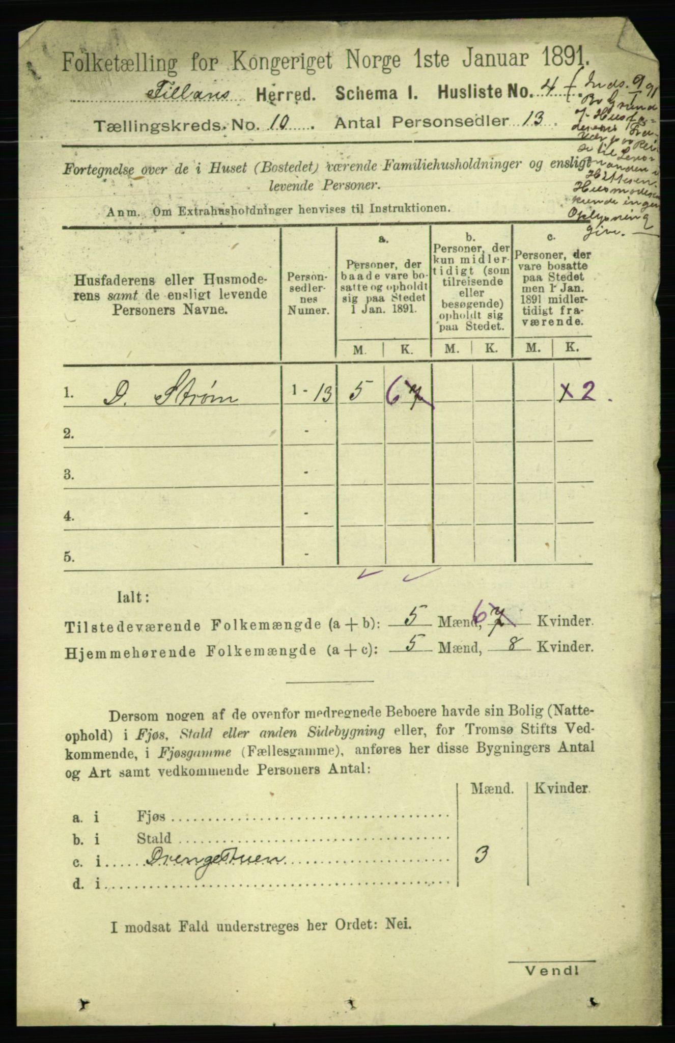 RA, 1891 census for 1616 Fillan, 1891, p. 2762