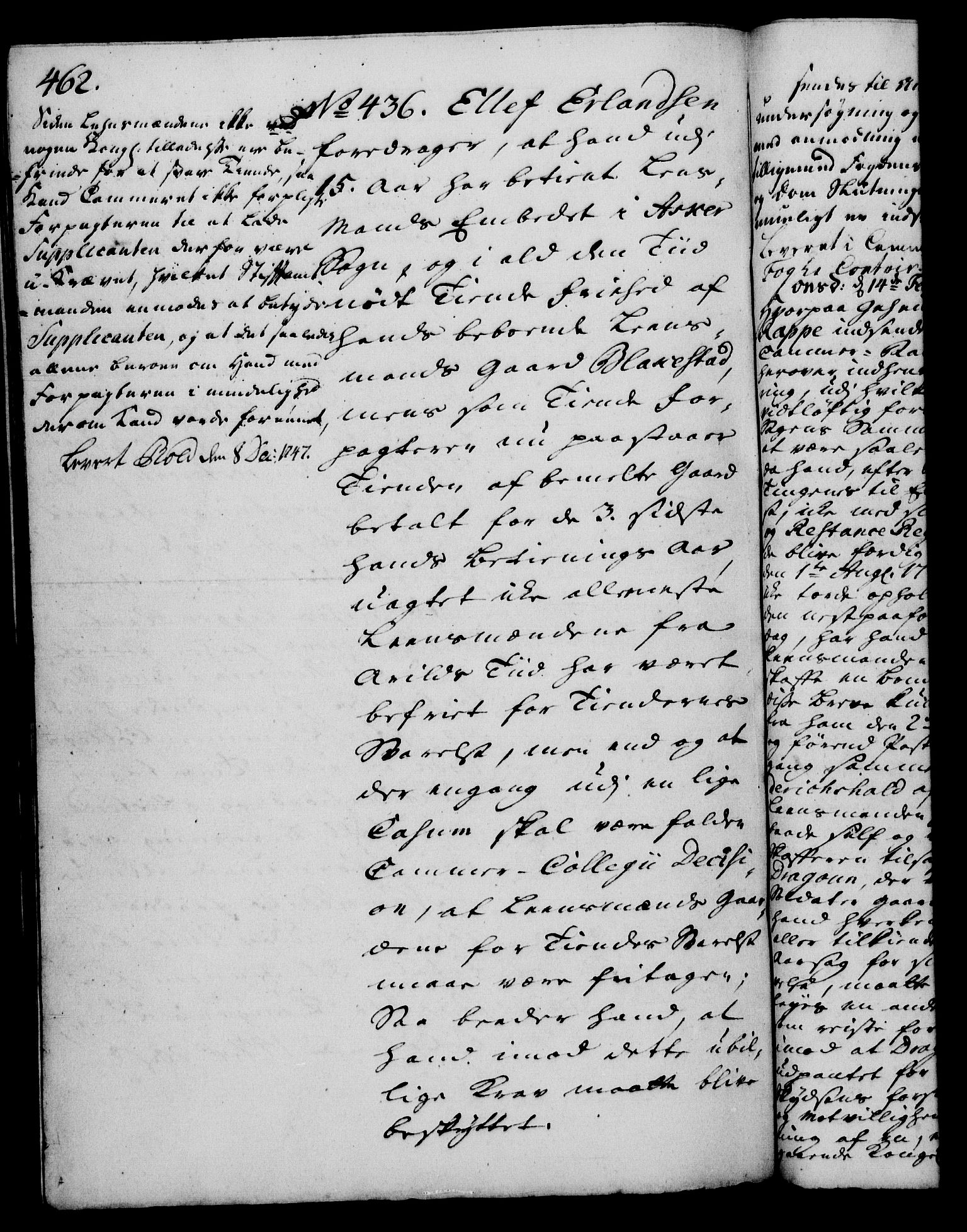 Rentekammeret, Kammerkanselliet, RA/EA-3111/G/Gh/Gha/L0028: Norsk ekstraktmemorialprotokoll (merket RK 53.73), 1746-1748, p. 462