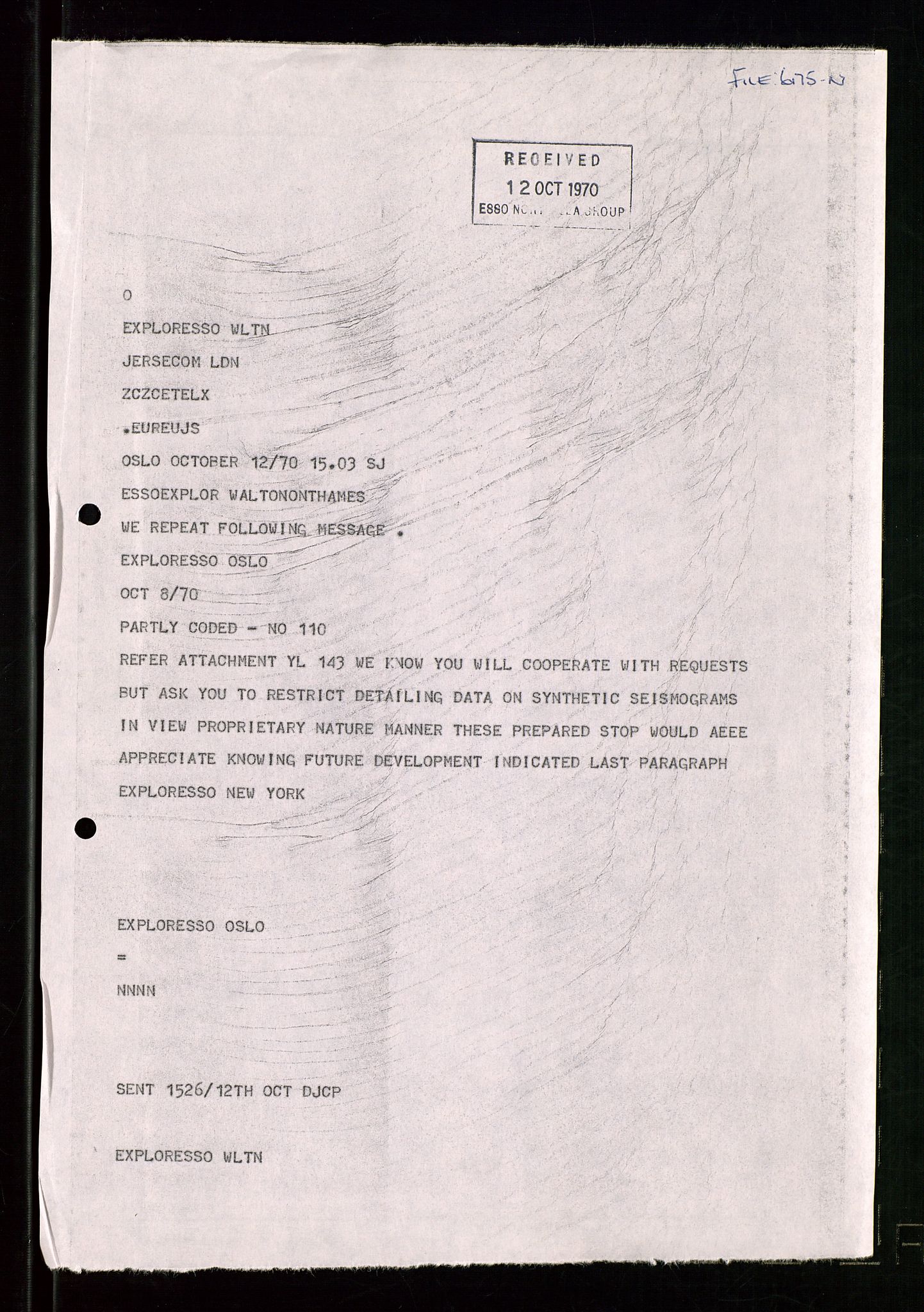 Pa 1512 - Esso Exploration and Production Norway Inc., AV/SAST-A-101917/E/Ea/L0026: Sak og korrespondanse, 1966-1974, p. 79