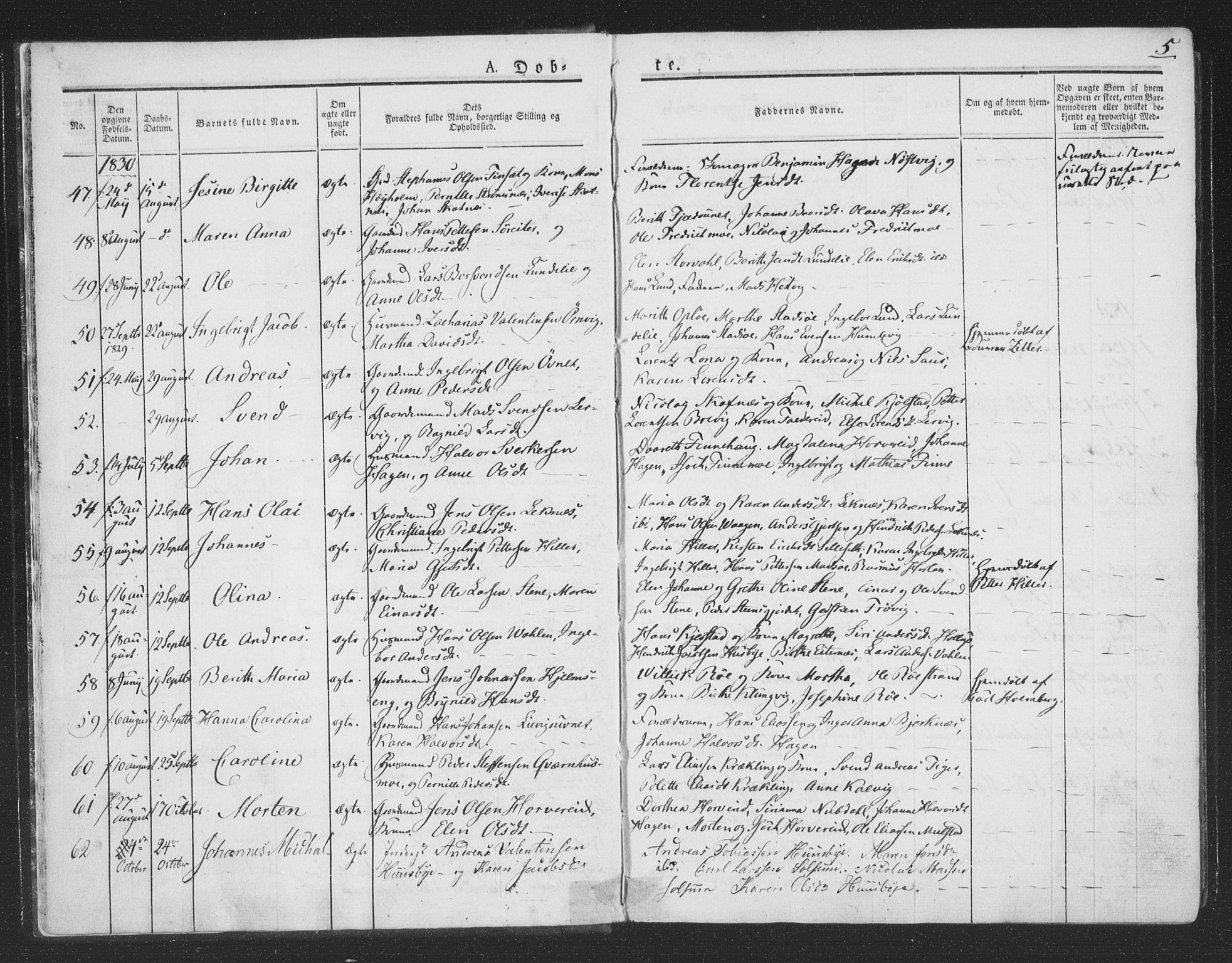 Ministerialprotokoller, klokkerbøker og fødselsregistre - Nord-Trøndelag, SAT/A-1458/780/L0639: Parish register (official) no. 780A04, 1830-1844, p. 5