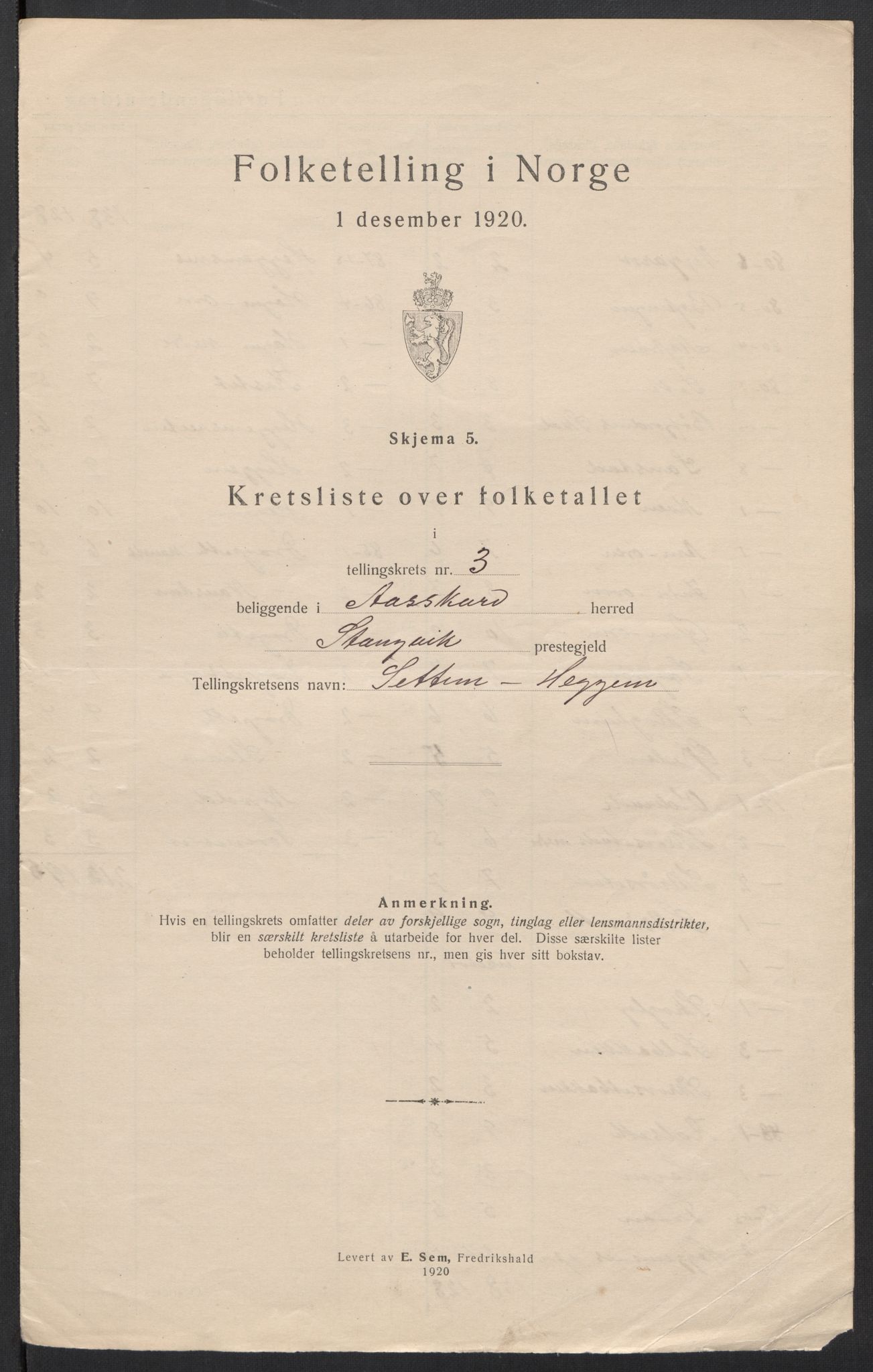 SAT, 1920 census for Åsskard, 1920, p. 14