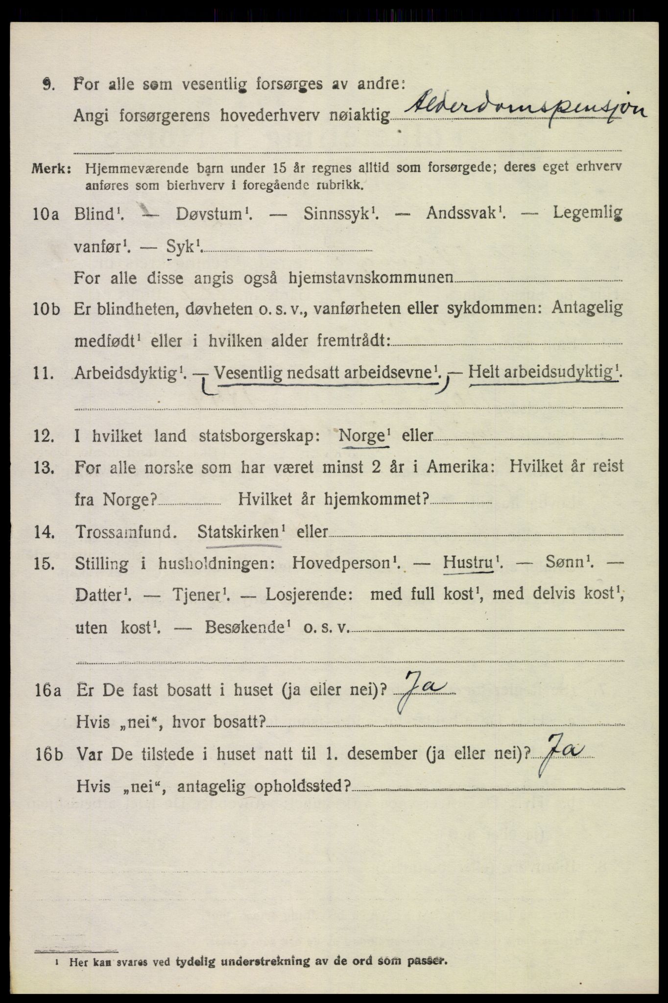 SAH, 1920 census for Vang (Hedmark), 1920, p. 18310