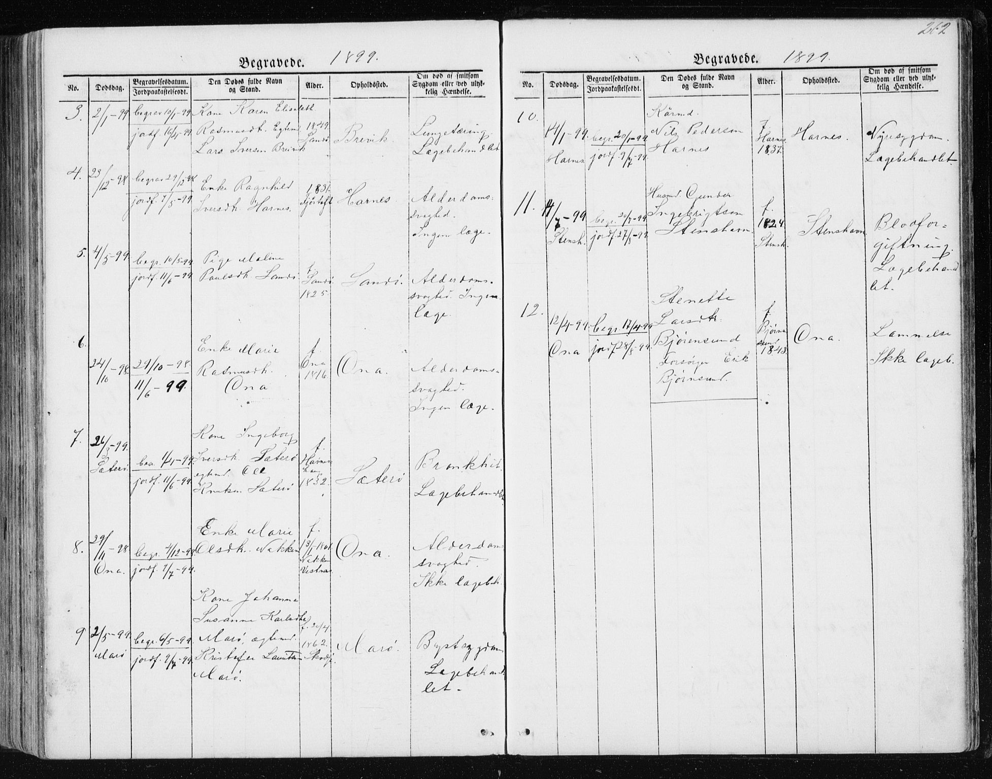 Ministerialprotokoller, klokkerbøker og fødselsregistre - Møre og Romsdal, AV/SAT-A-1454/561/L0732: Parish register (copy) no. 561C02, 1867-1900, p. 262