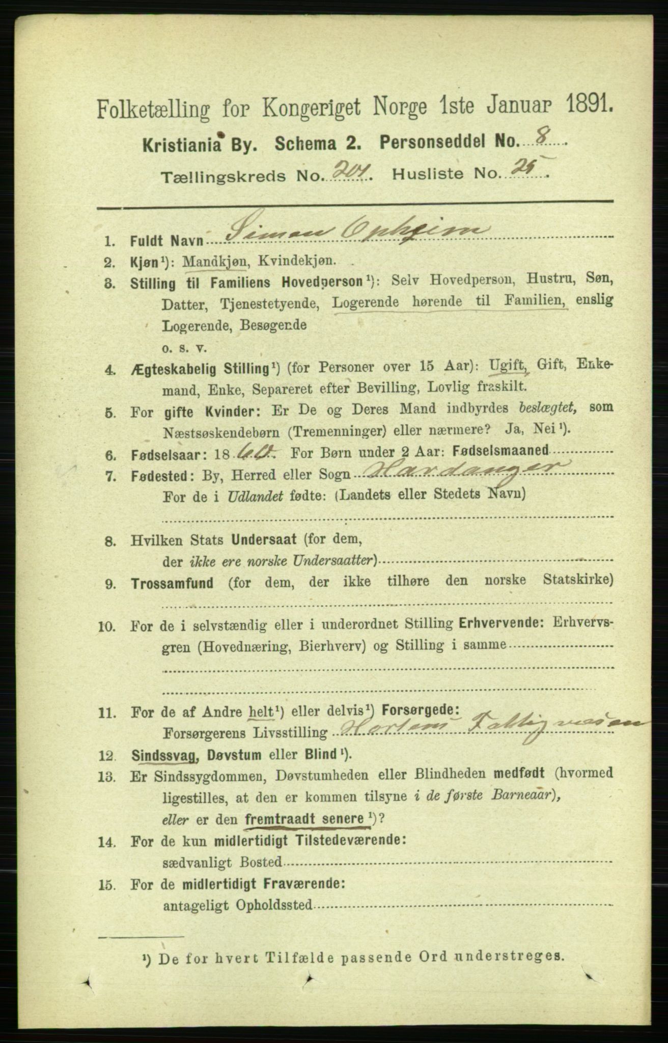 RA, 1891 census for 0301 Kristiania, 1891, p. 121402