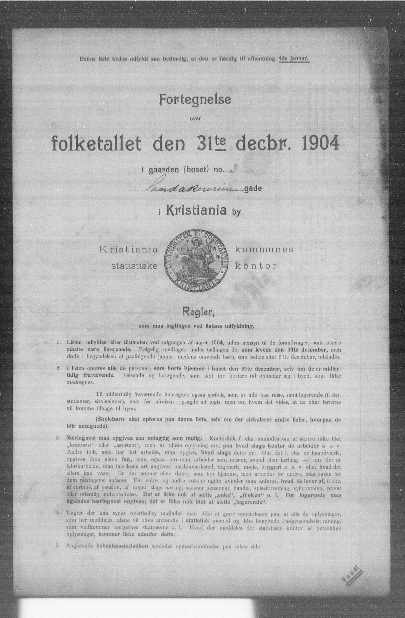 OBA, Municipal Census 1904 for Kristiania, 1904, p. 16720