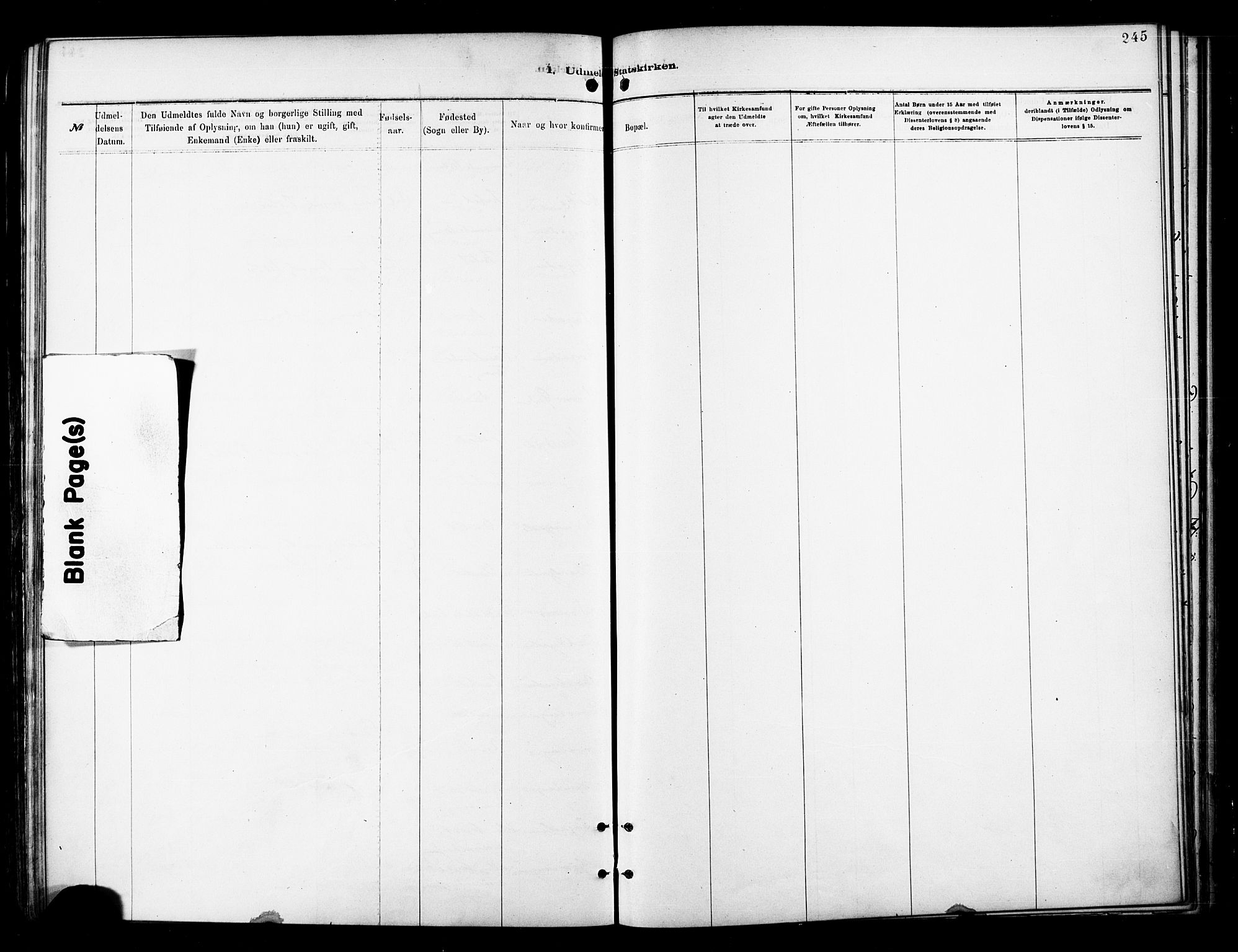 Tromsø sokneprestkontor/stiftsprosti/domprosti, AV/SATØ-S-1343/G/Ga/L0014kirke: Parish register (official) no. 14, 1878-1888, p. 245