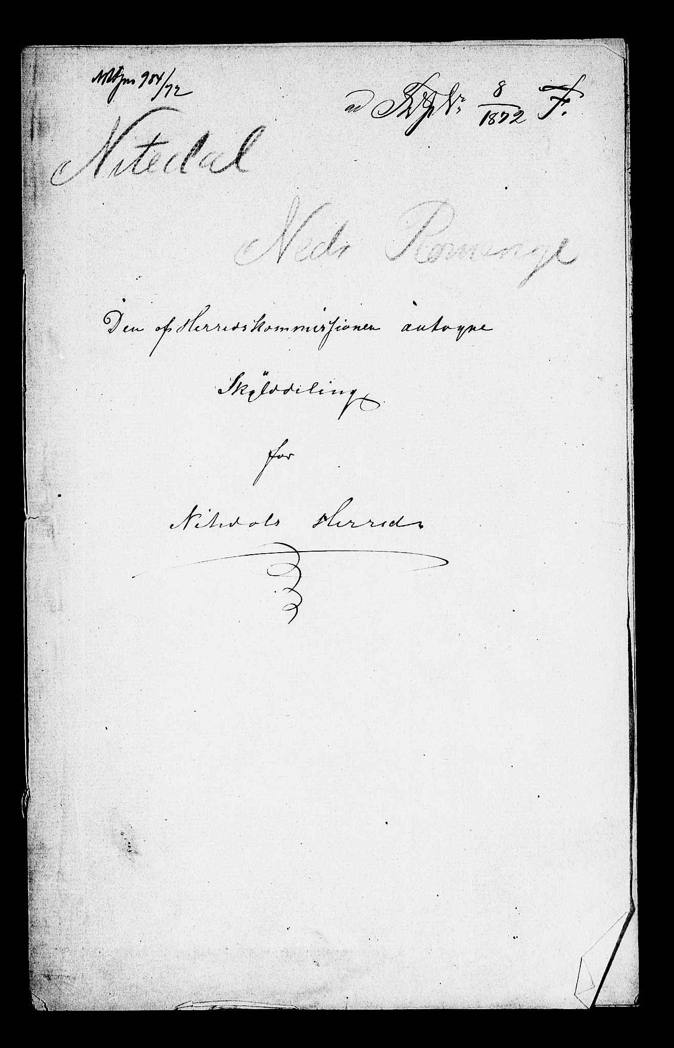 Matrikkelrevisjonen av 1863, AV/RA-S-1530/F/Fe/L0037: Nittedal, 1863