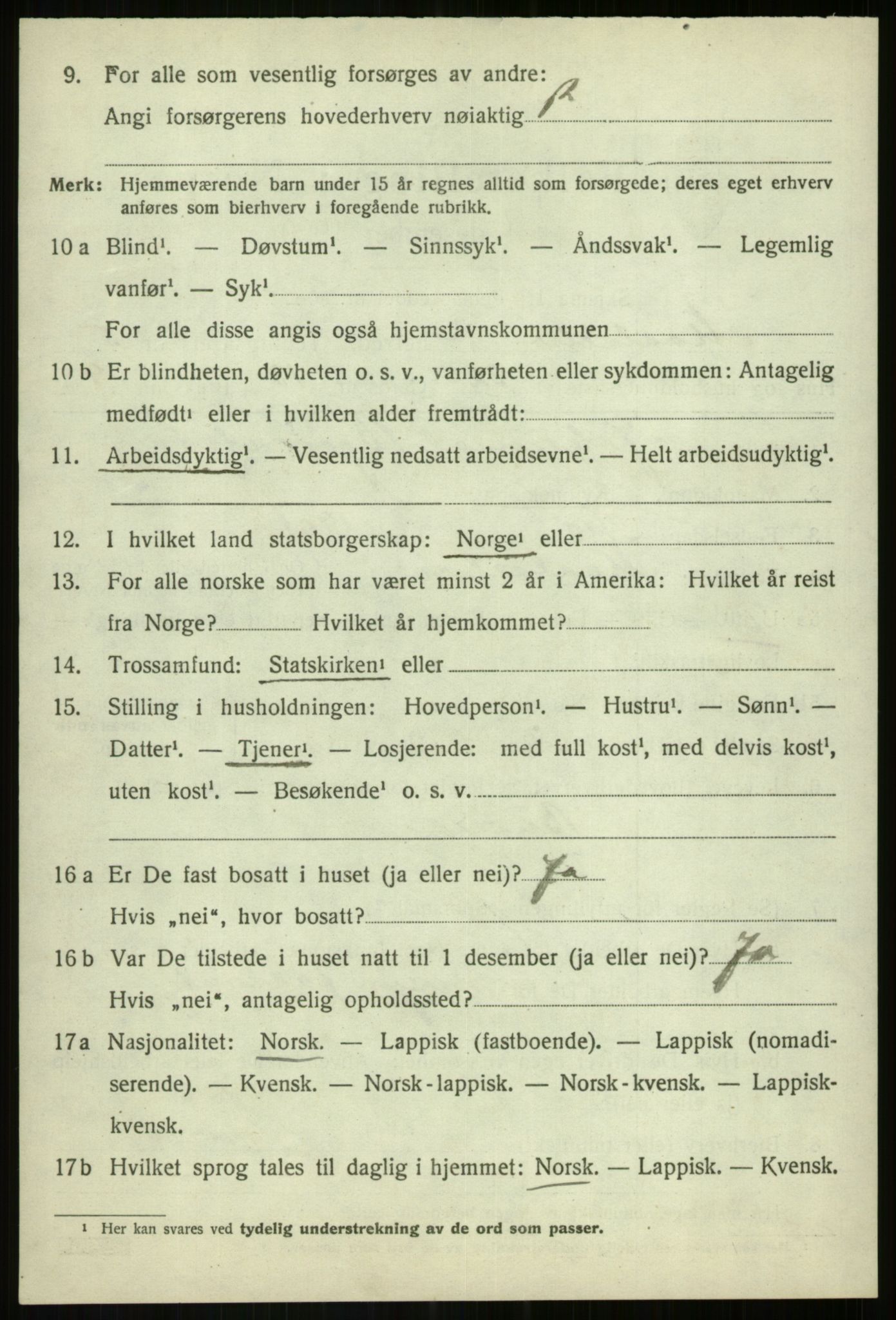 SATØ, 1920 census for Målselv, 1920, p. 3602