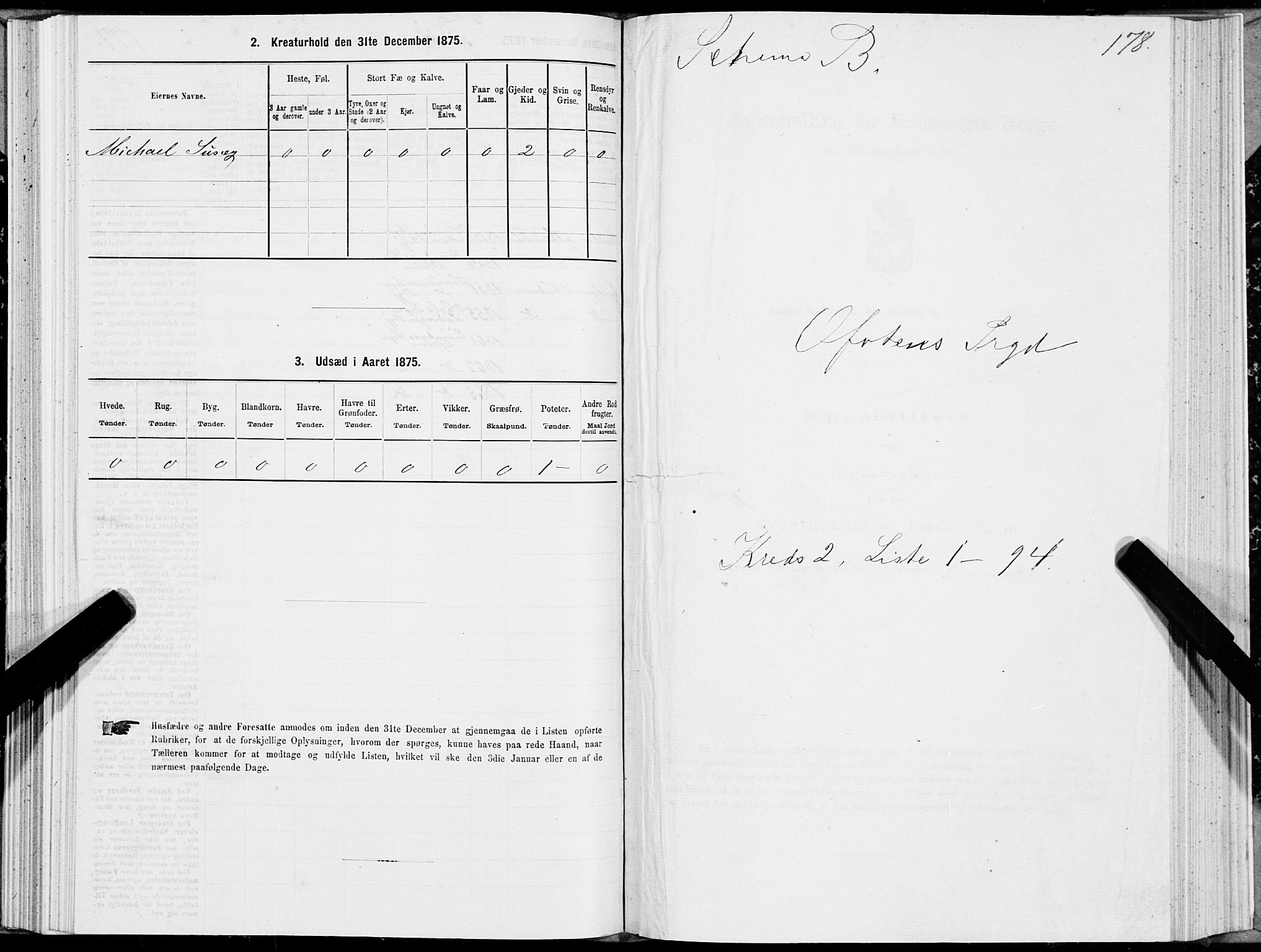 SAT, 1875 census for 1853P Ofoten, 1875, p. 1178