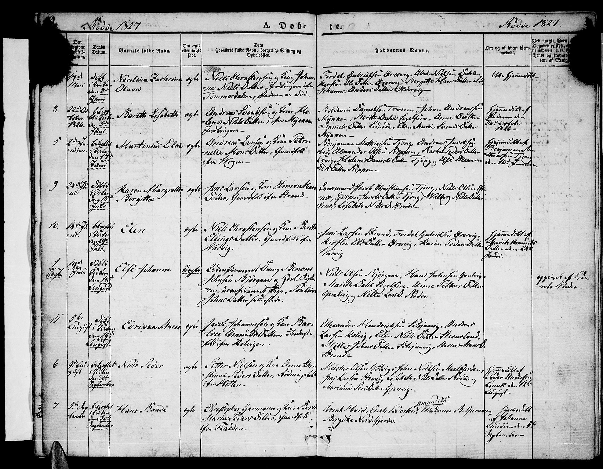 Ministerialprotokoller, klokkerbøker og fødselsregistre - Nordland, SAT/A-1459/841/L0598: Parish register (official) no. 841A06 /1, 1825-1844, p. 9