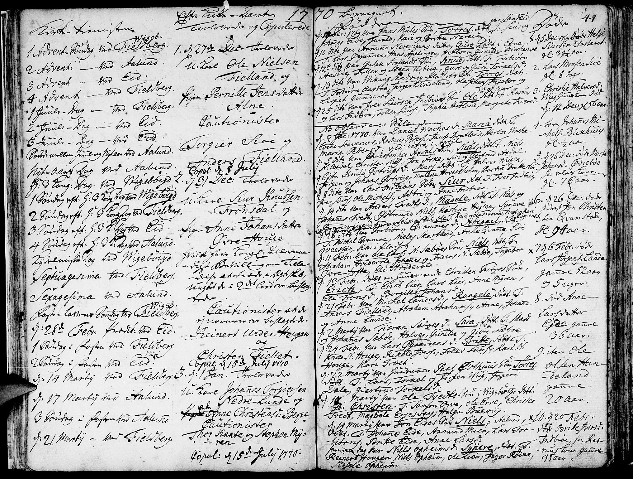 Fjelberg sokneprestembete, AV/SAB-A-75201/H/Haa: Parish register (official) no. A 2, 1760-1788, p. 44