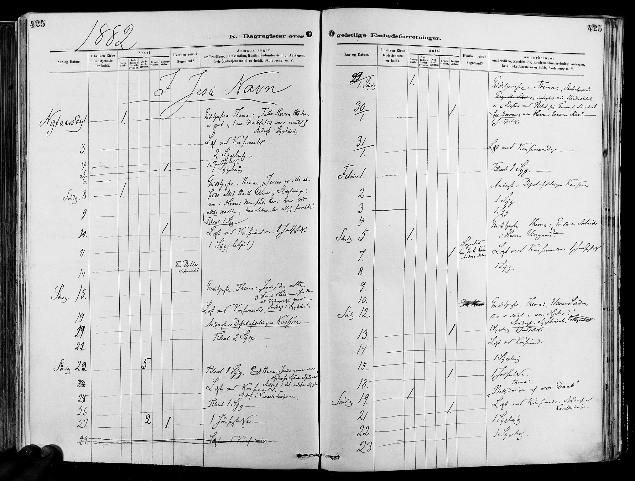 Garnisonsmenigheten Kirkebøker, SAO/A-10846/F/Fa/L0012: Parish register (official) no. 12, 1880-1893, p. 425