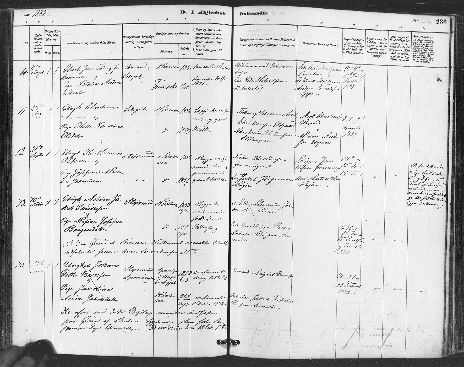 Hvaler prestekontor Kirkebøker, AV/SAO-A-2001/F/Fa/L0008: Parish register (official) no. I 8, 1878-1895, p. 236