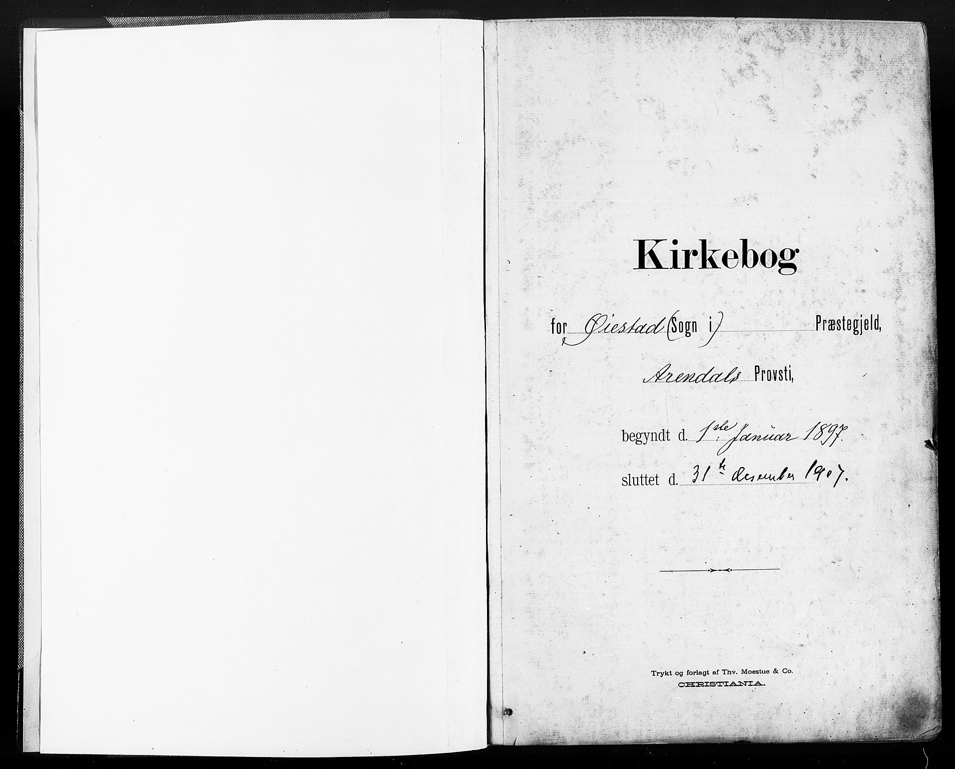 Øyestad sokneprestkontor, SAK/1111-0049/F/Fa/L0018: Parish register (official) no. A 18, 1897-1907