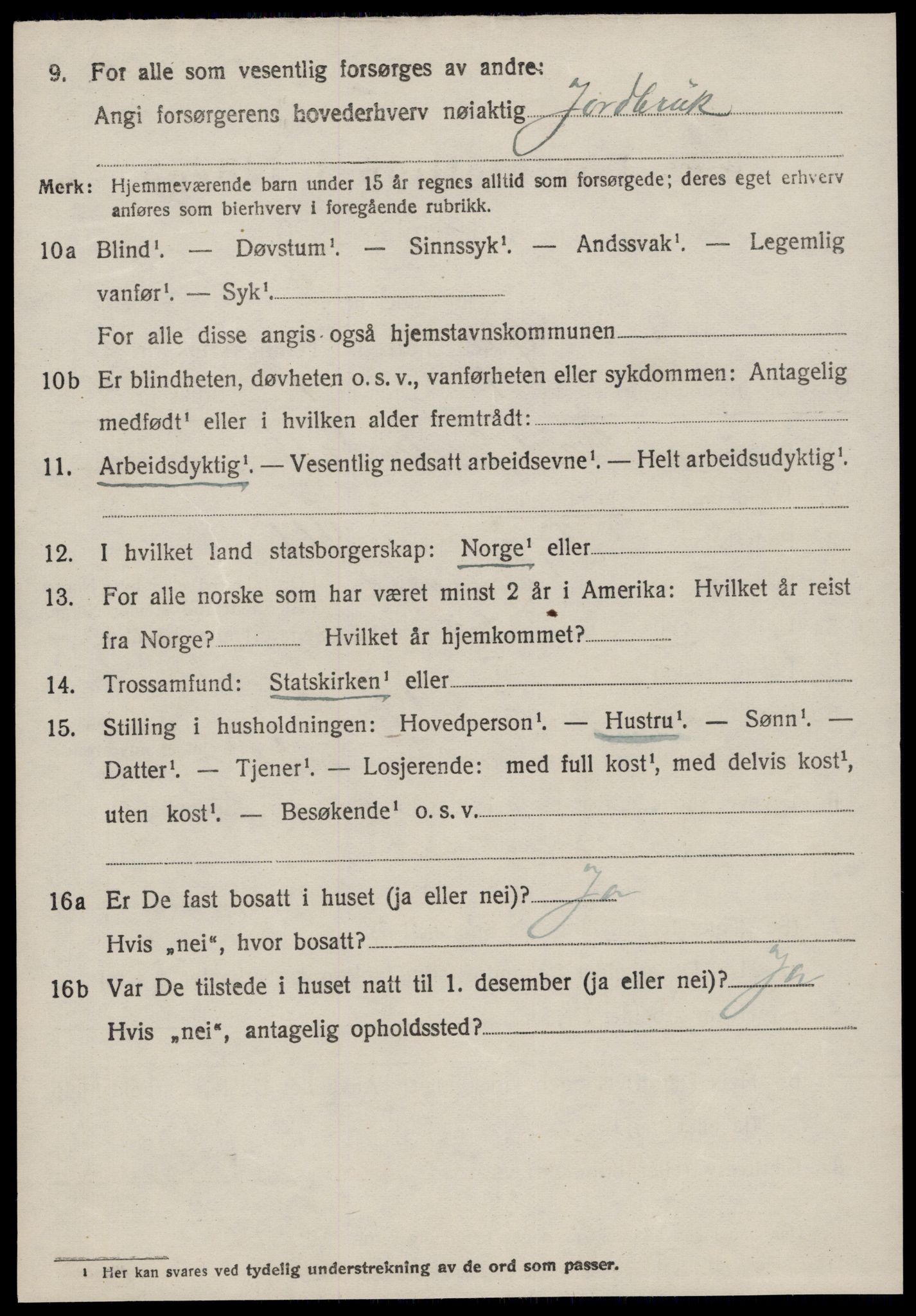 SAT, 1920 census for Øre, 1920, p. 698