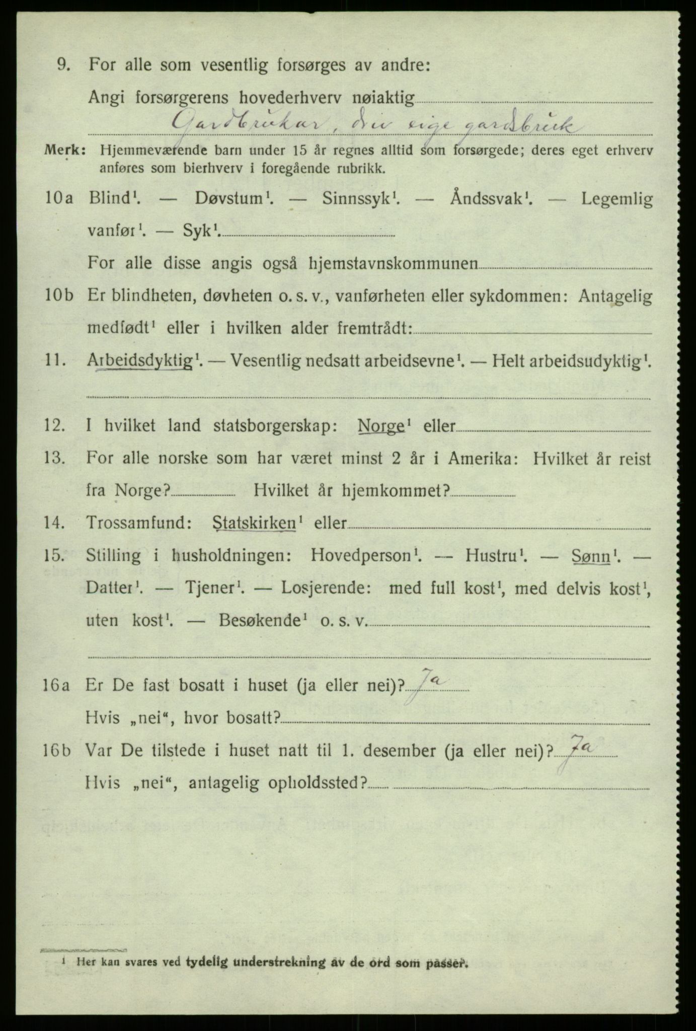 SAB, 1920 census for Sogndal, 1920, p. 7512