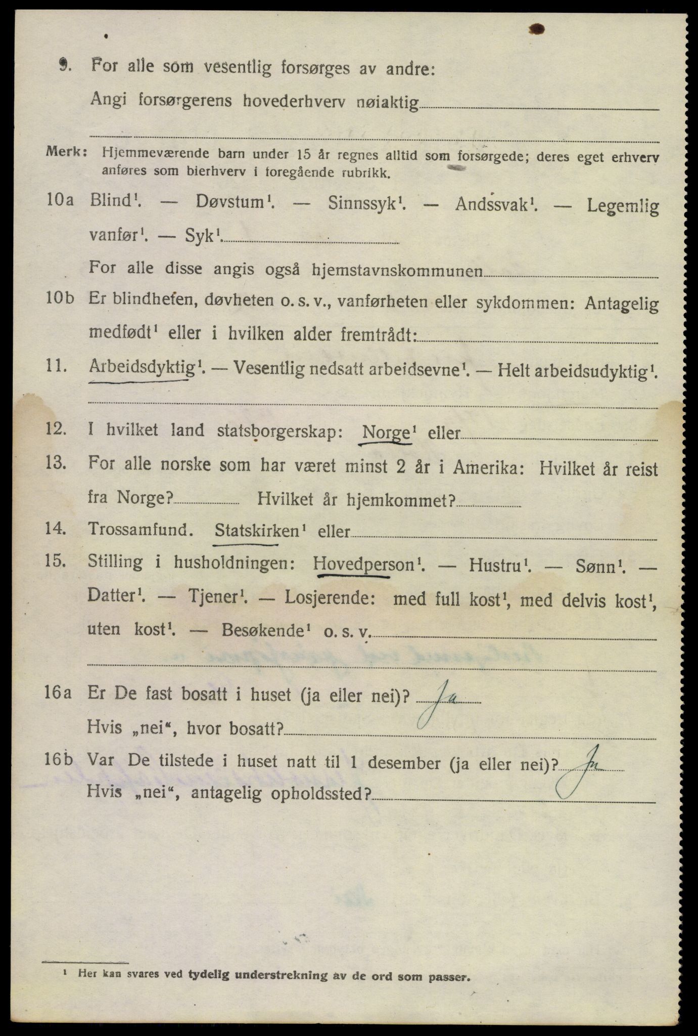 SAKO, 1920 census for Holla, 1920, p. 2722