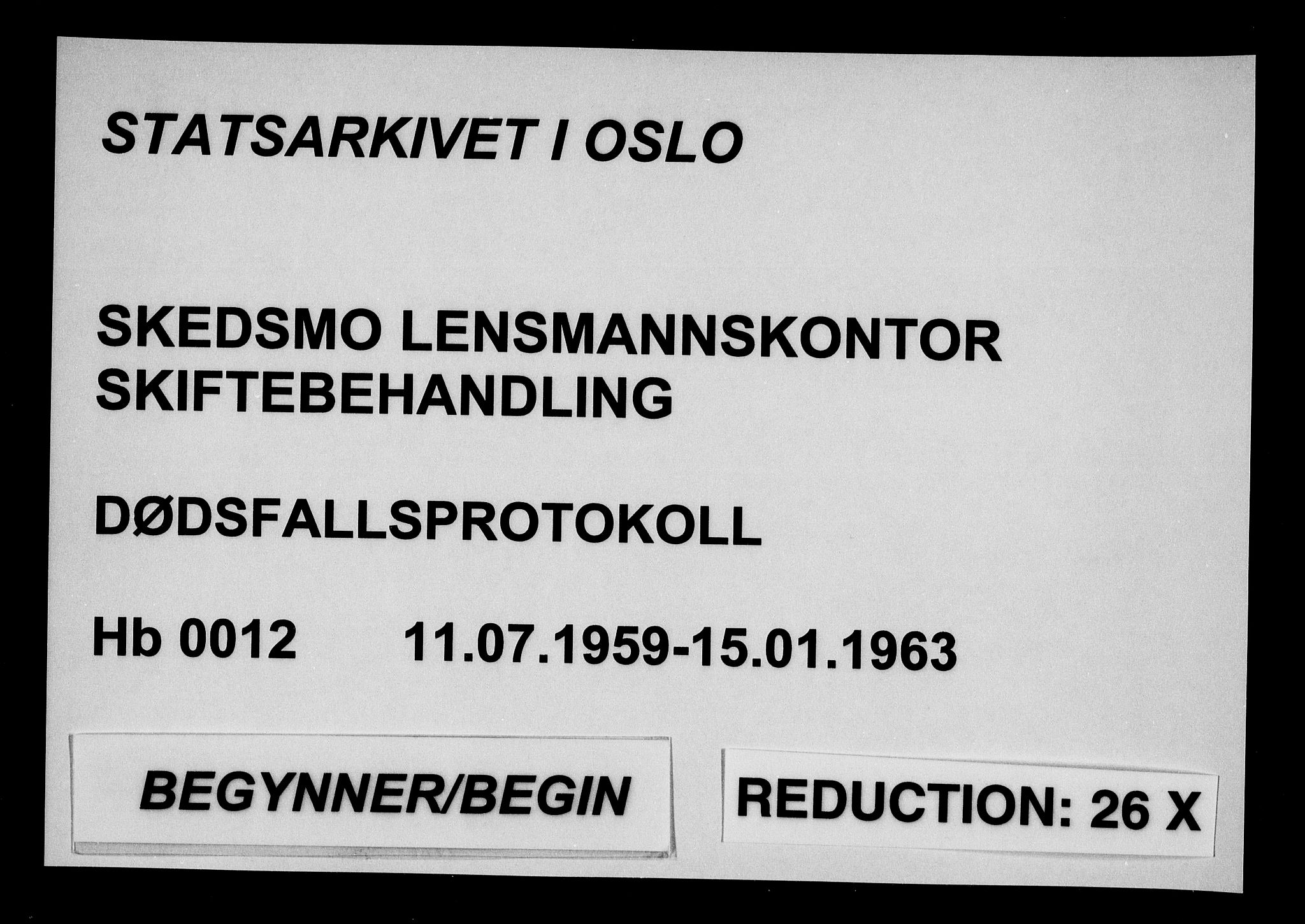 Skedsmo lensmannskontor, SAO/A-10089/H/Hb/L0012: Dødsfallsprotokoll, 1959-1963