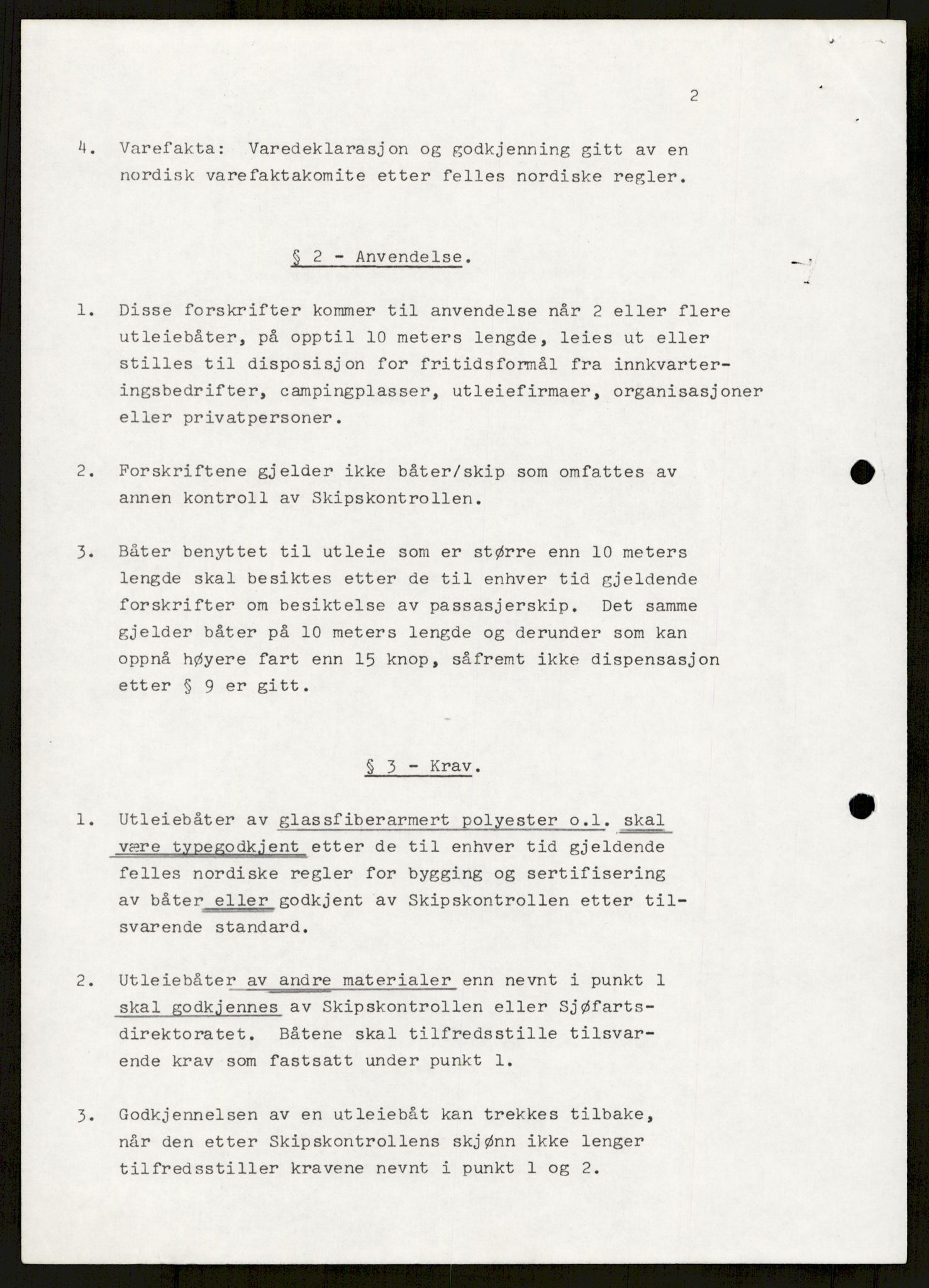 Sjøfartsdirektoratet med forløpere, generelt arkiv, AV/RA-S-1407/D/Du/Duc/L0641/0004: Skipskontrollen - Forskrifter    / Utleiebåter (2 mapper), 1977-1989, p. 29