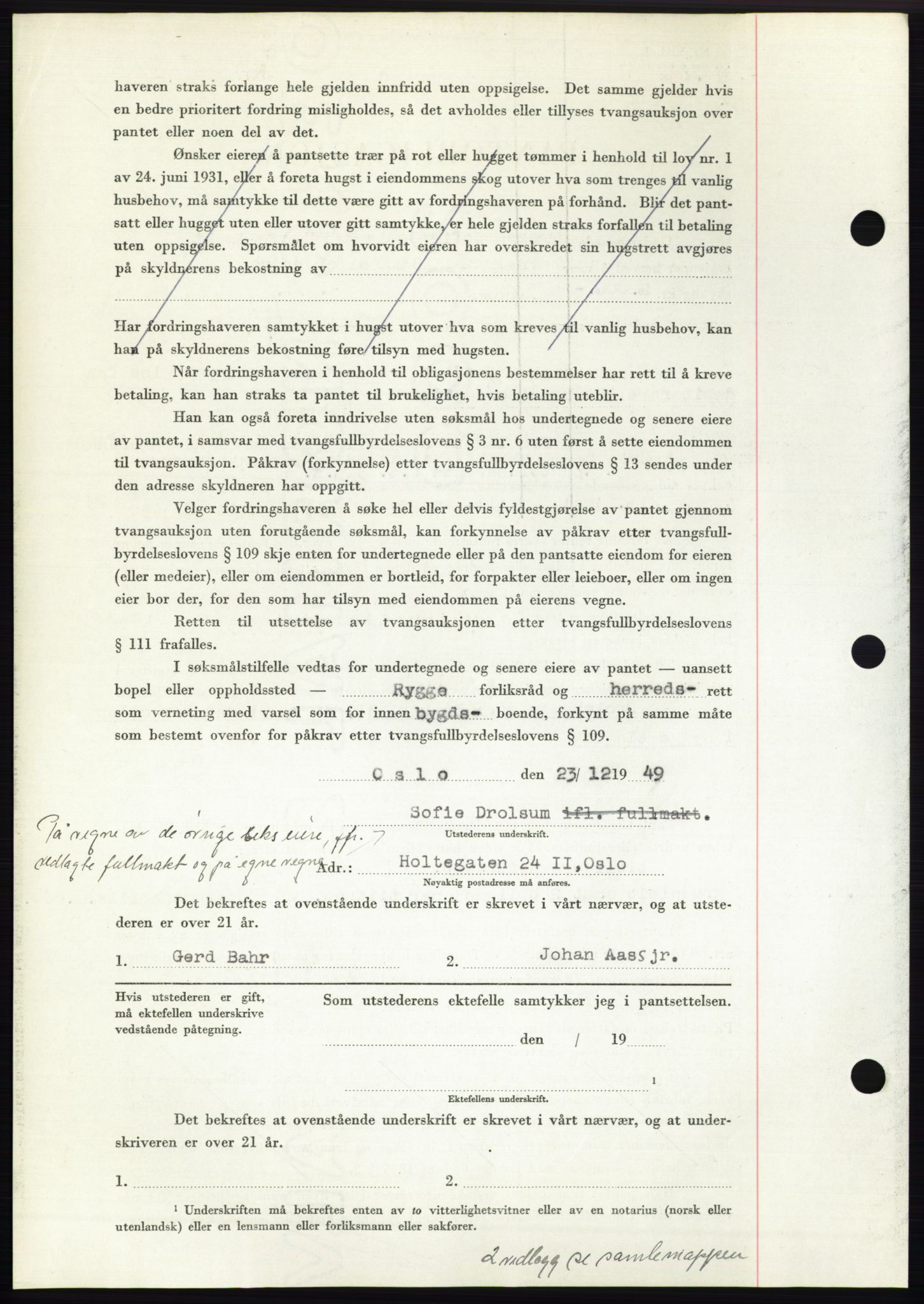 Moss sorenskriveri, SAO/A-10168: Mortgage book no. B23, 1949-1950, Diary no: : 155/1950
