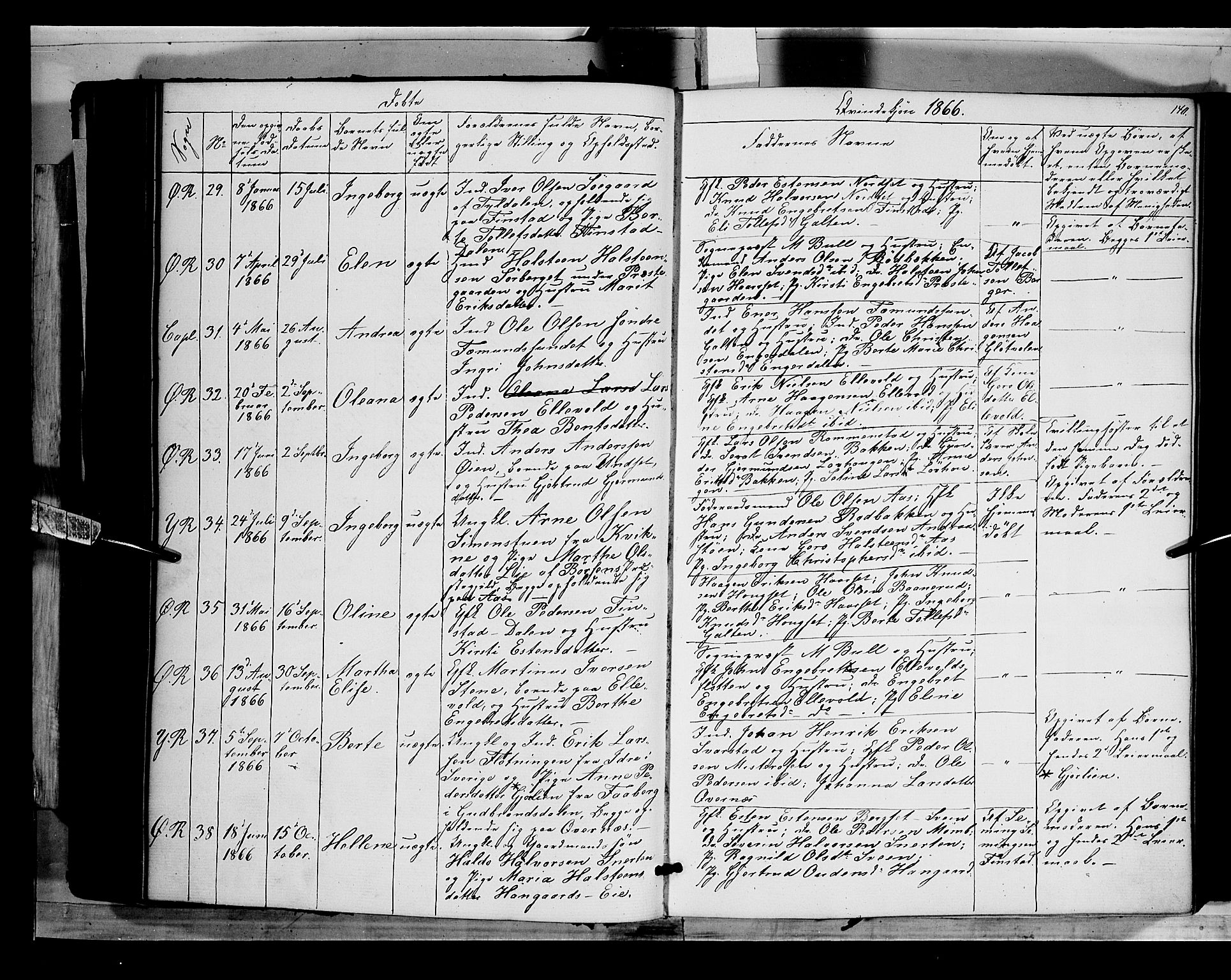 Rendalen prestekontor, AV/SAH-PREST-054/H/Ha/Haa/L0005: Parish register (official) no. 5, 1853-1866, p. 140