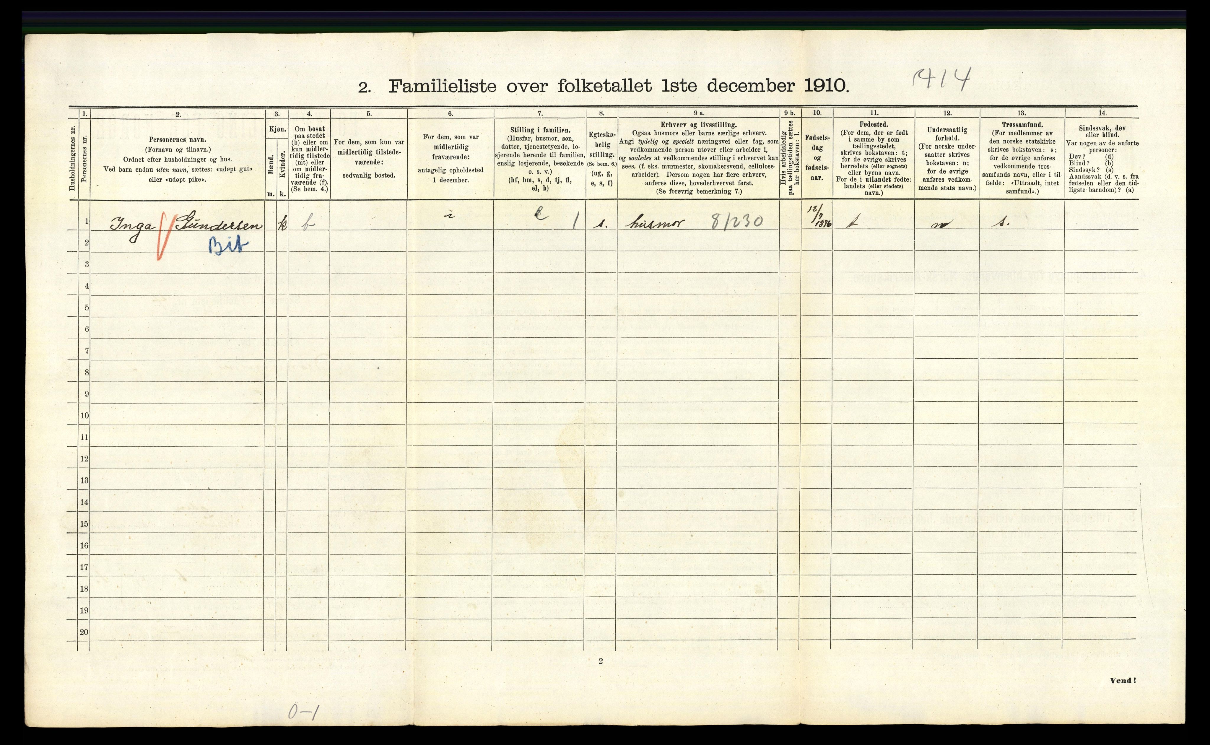 RA, 1910 census for Kristiania, 1910, p. 17684