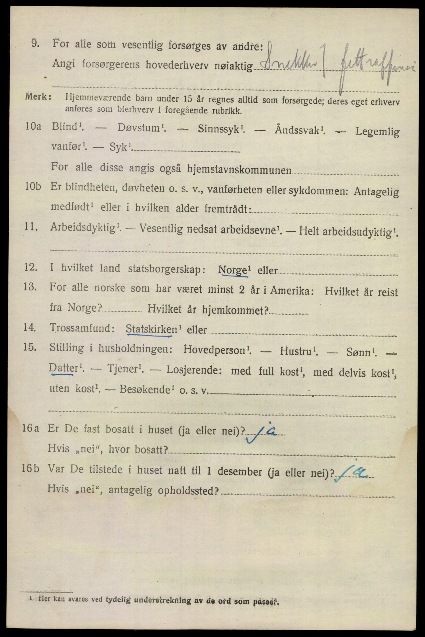 SAKO, 1920 census for Sandeherred, 1920, p. 15277