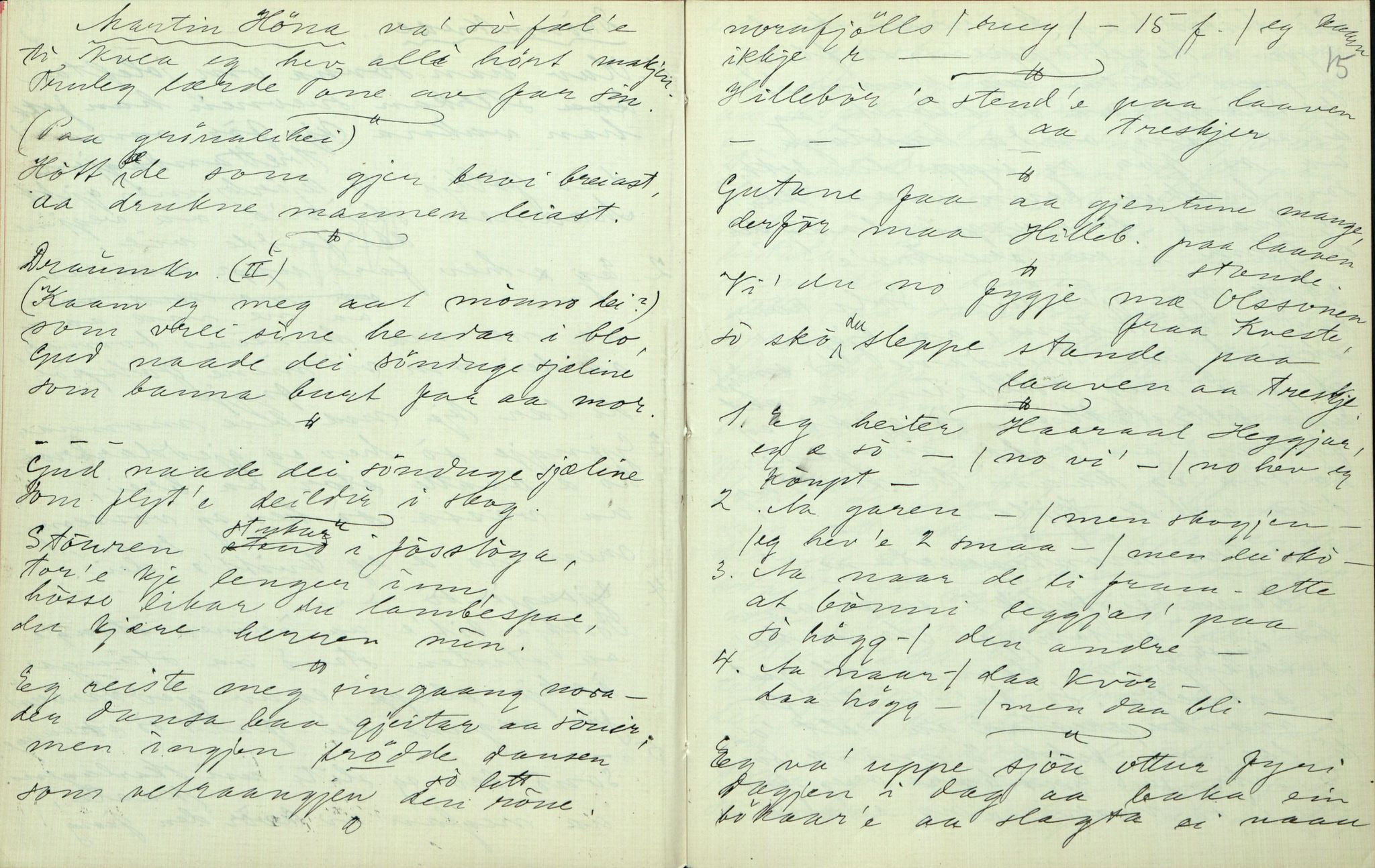 Rikard Berge, TEMU/TGM-A-1003/F/L0006/0022: 201-250 / 222 Frå Lårdal. Ymse oppskrifter nedskrivne av Rikard Berge, 1911, p. 14-15