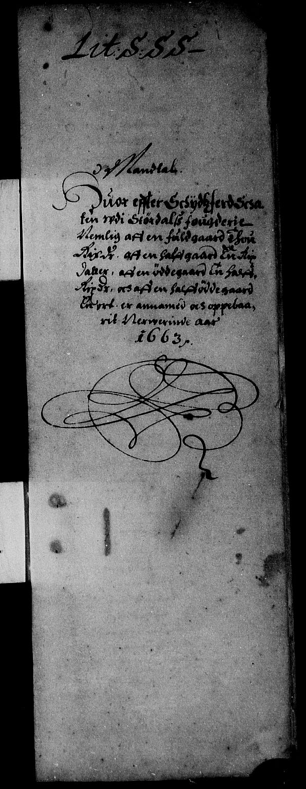 Rentekammeret inntil 1814, Reviderte regnskaper, Stiftamtstueregnskaper, Trondheim stiftamt og Nordland amt, RA/EA-6044/R/Rd/L0007: Trondheim stiftamt, 1663