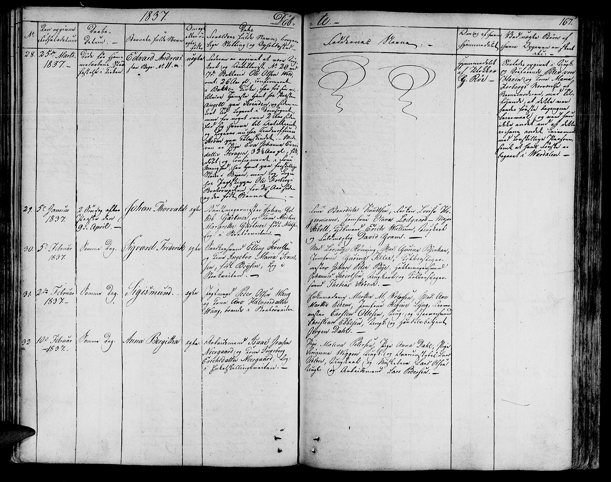 Ministerialprotokoller, klokkerbøker og fødselsregistre - Sør-Trøndelag, AV/SAT-A-1456/602/L0108: Parish register (official) no. 602A06, 1821-1839, p. 167