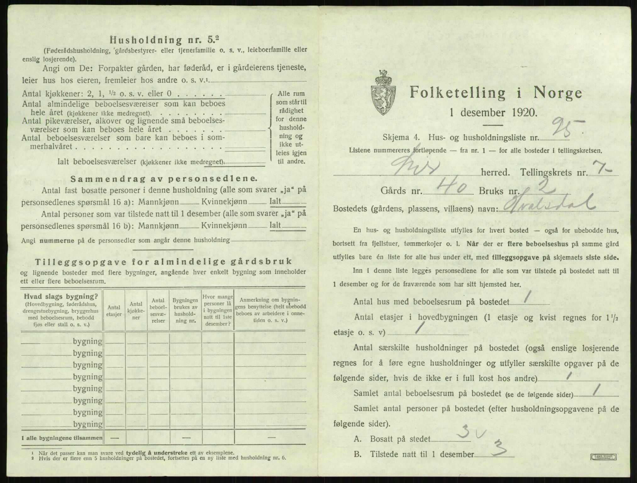 SAKO, 1920 census for Lier, 1920, p. 1265