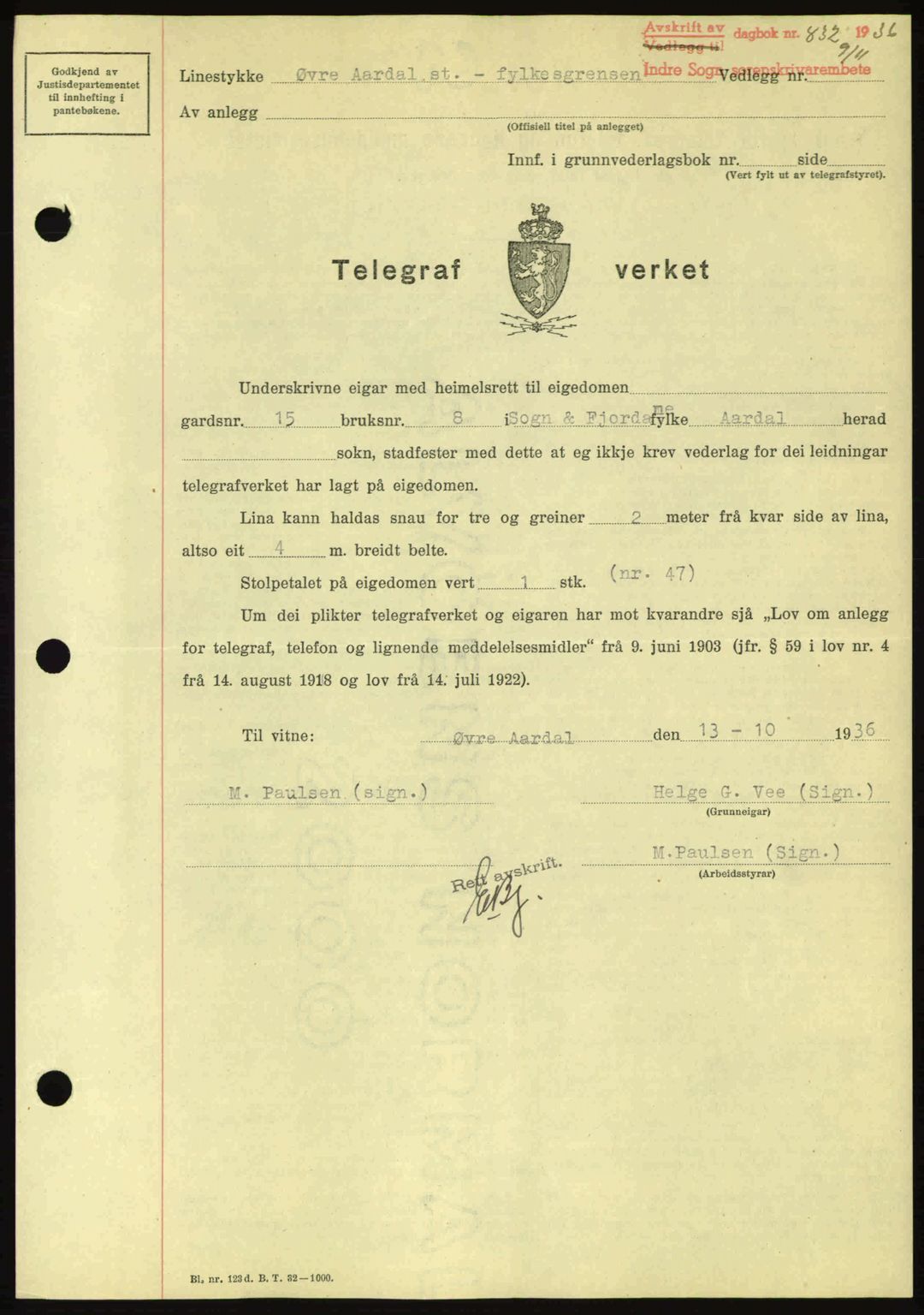 Indre Sogn tingrett, SAB/A-3301/1/G/Gb/Gba/L0030: Mortgage book no. 30, 1935-1937, Deed date: 09.11.1936