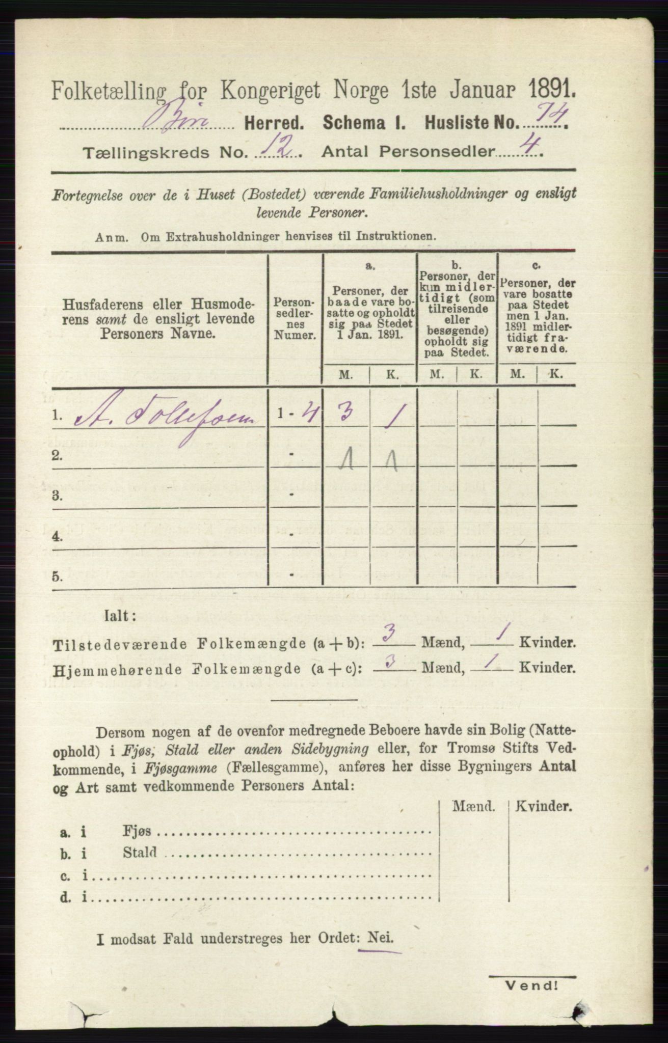 RA, 1891 census for 0525 Biri, 1891, p. 4836