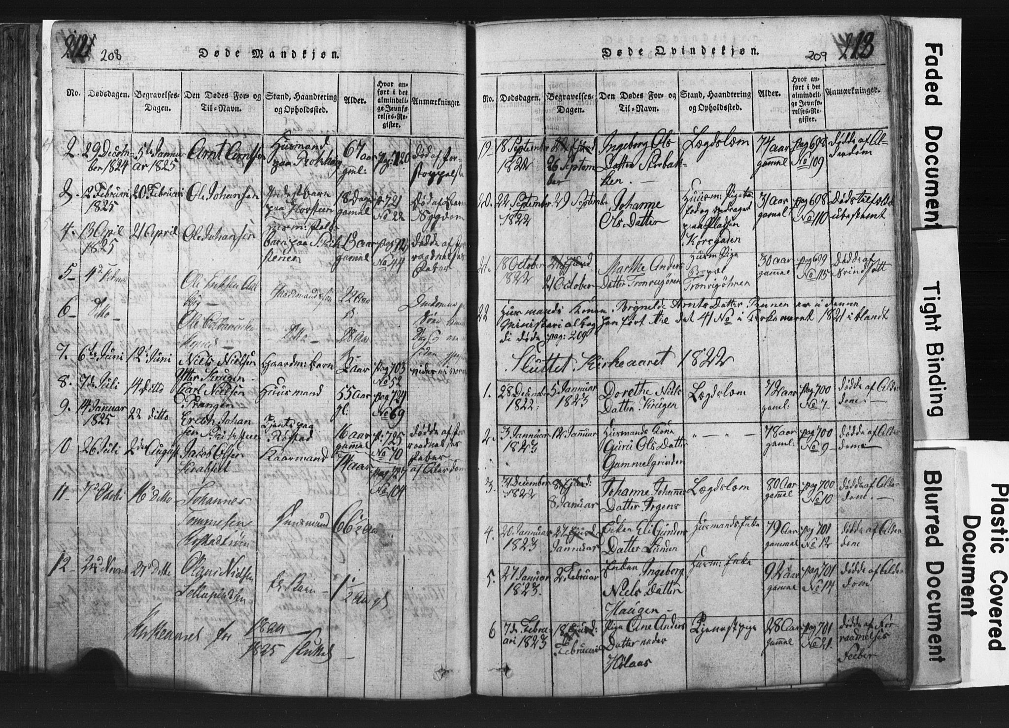 Ministerialprotokoller, klokkerbøker og fødselsregistre - Nord-Trøndelag, AV/SAT-A-1458/701/L0017: Parish register (copy) no. 701C01, 1817-1825, p. 208-209