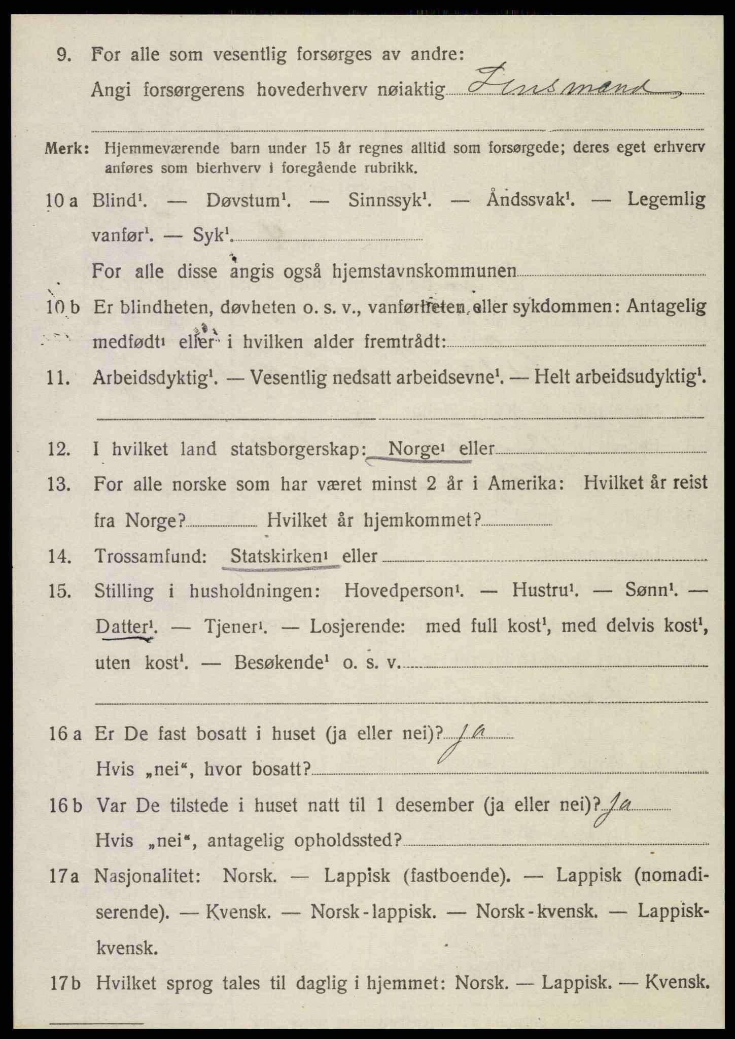 SAT, 1920 census for Brønnøy, 1920, p. 5865