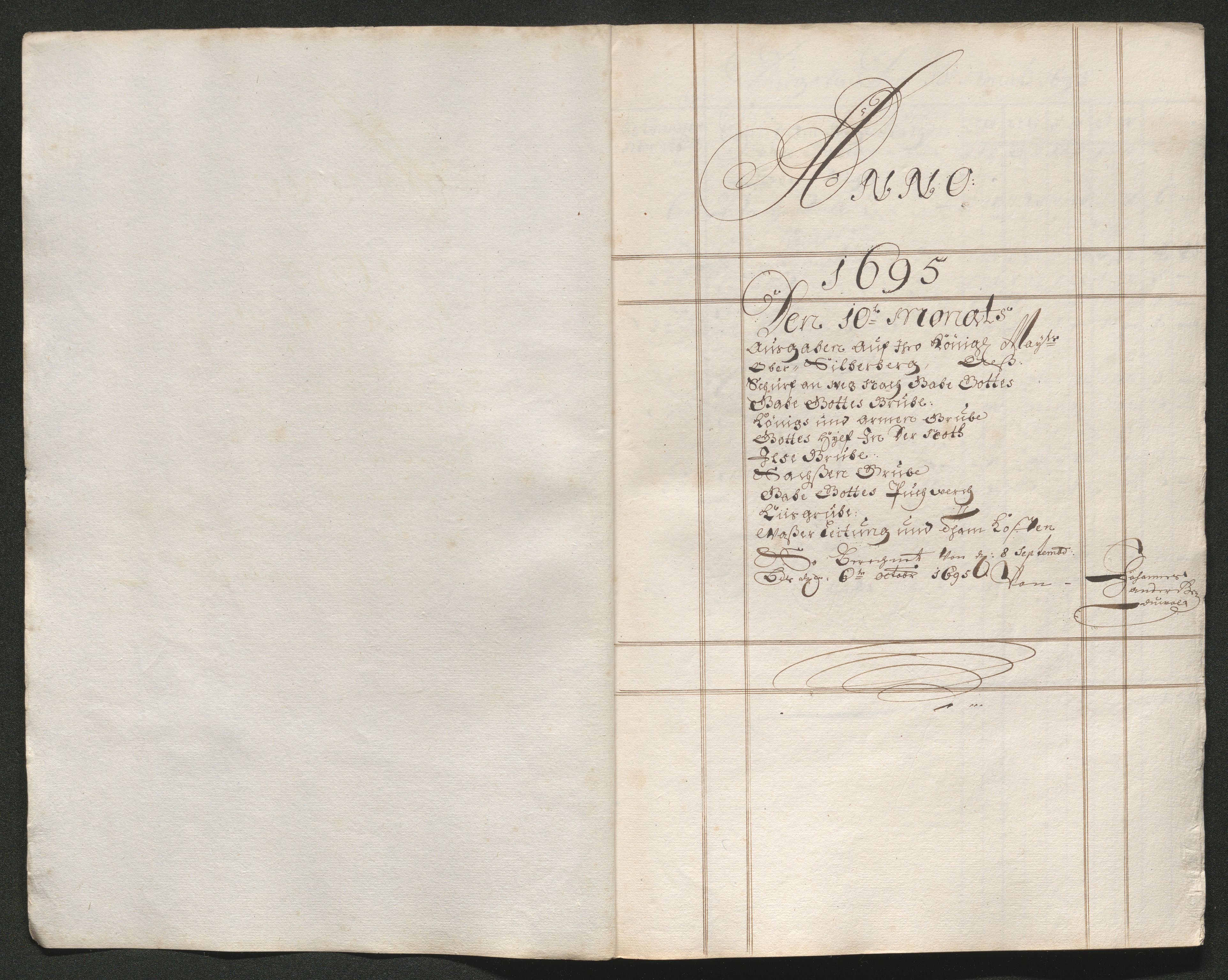 Kongsberg Sølvverk 1623-1816, AV/SAKO-EA-3135/001/D/Dc/Dcd/L0068: Utgiftsregnskap for gruver m.m., 1694-1695, p. 417