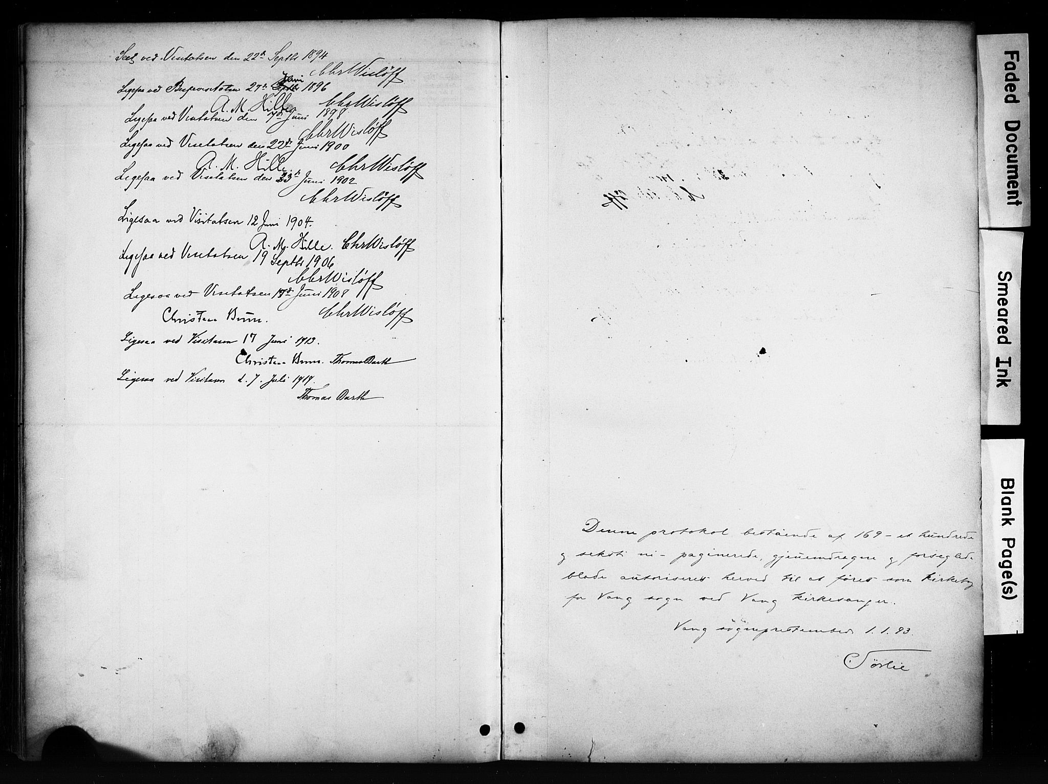 Vang prestekontor, Valdres, AV/SAH-PREST-140/H/Hb/L0006: Parish register (copy) no. 6, 1893-1918, p. 169