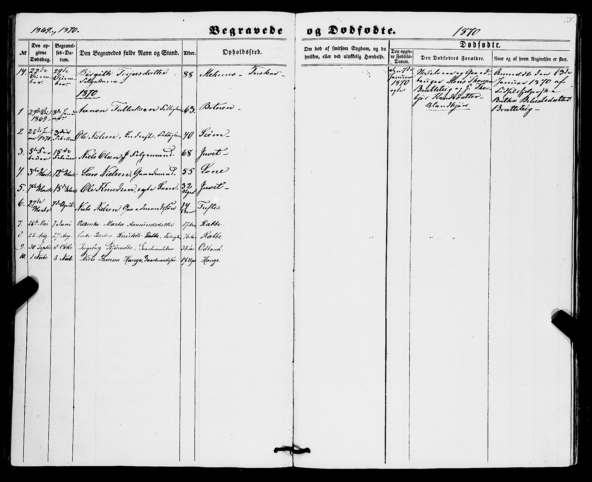 Røldal sokneprestembete, SAB/A-100247: Parish register (official) no. A 3, 1856-1870, p. 75
