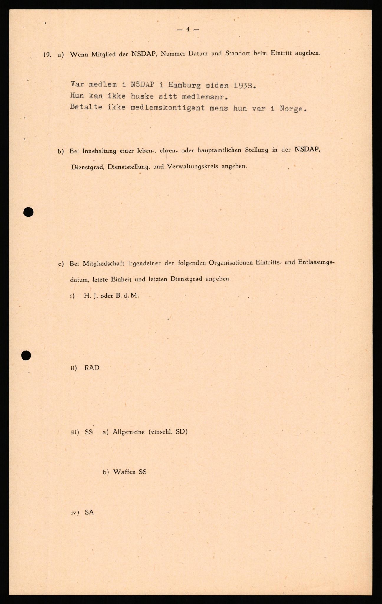 Forsvaret, Forsvarets overkommando II, AV/RA-RAFA-3915/D/Db/L0034: CI Questionaires. Tyske okkupasjonsstyrker i Norge. Tyskere., 1945-1946, p. 430