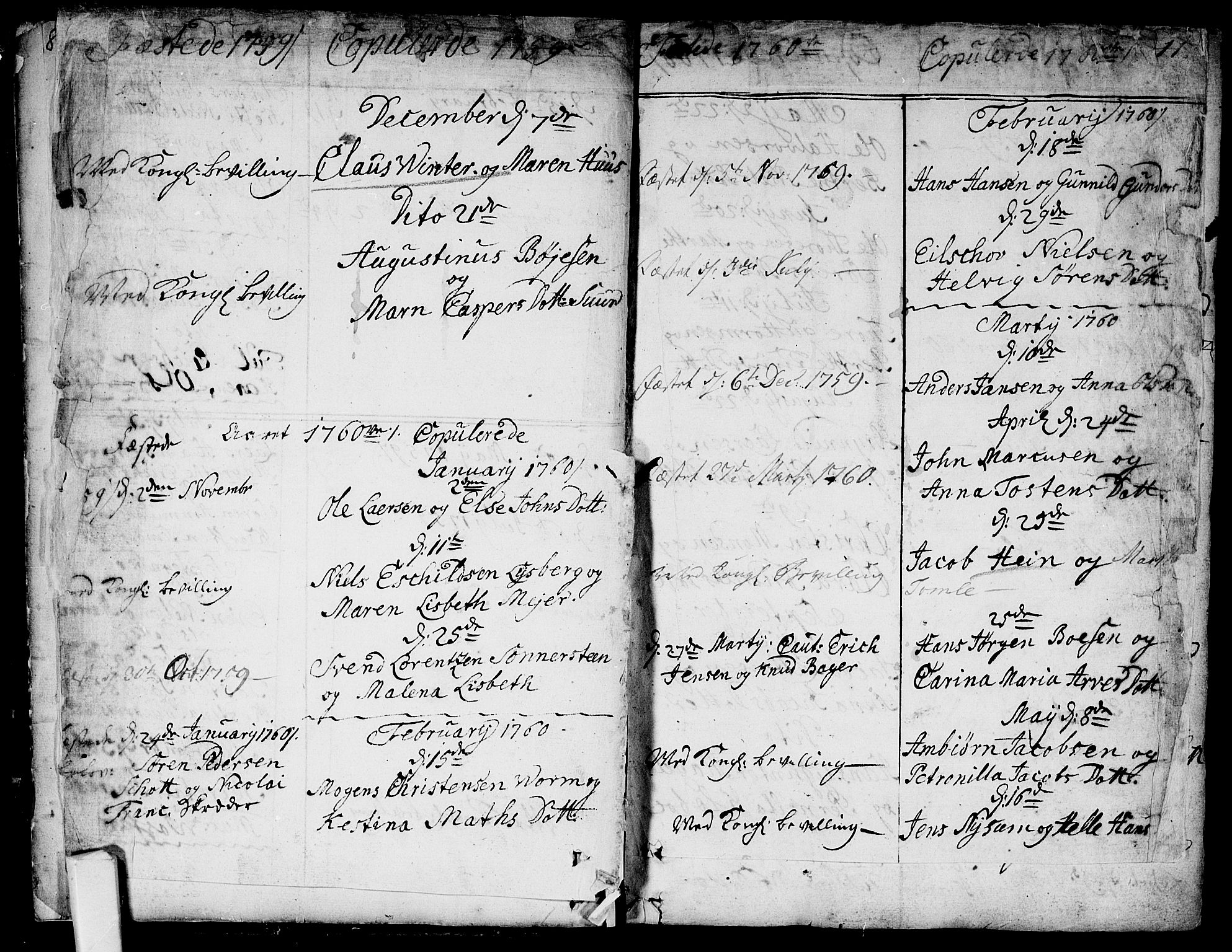 Bragernes kirkebøker, SAKO/A-6/F/Fa/L0005: Parish register (official) no. I 5, 1759-1781, p. 10-11