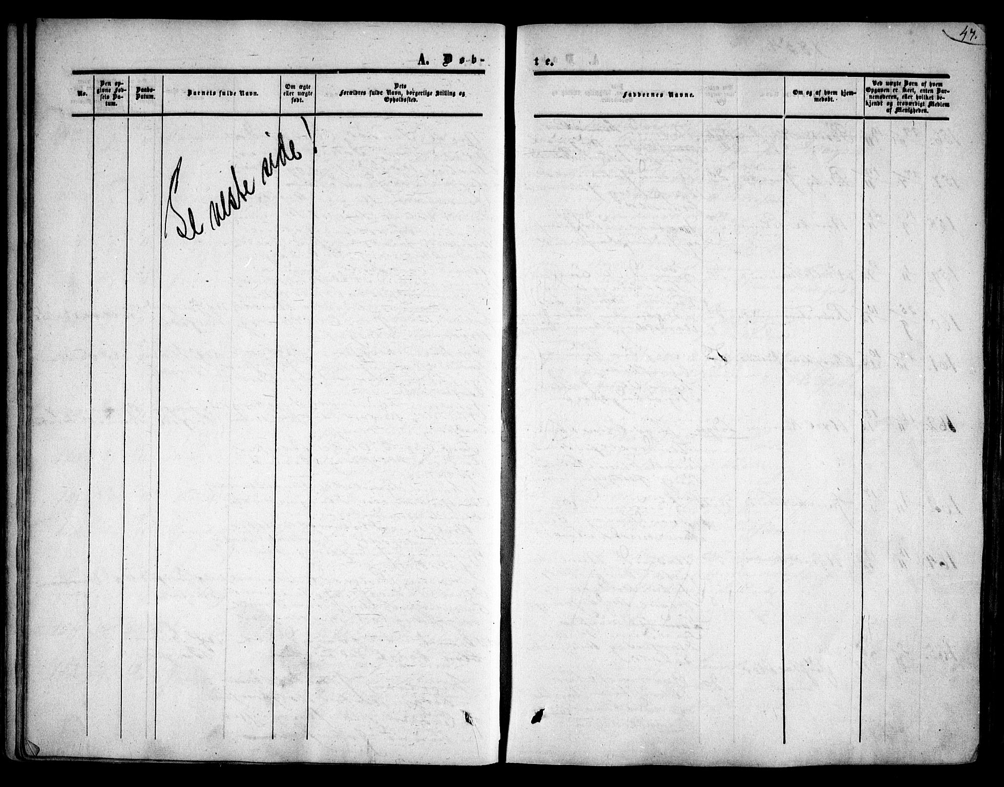 Moss prestekontor Kirkebøker, AV/SAO-A-2003/F/Fa/L0008: Parish register (official) no. I 8, 1852-1869, p. 47