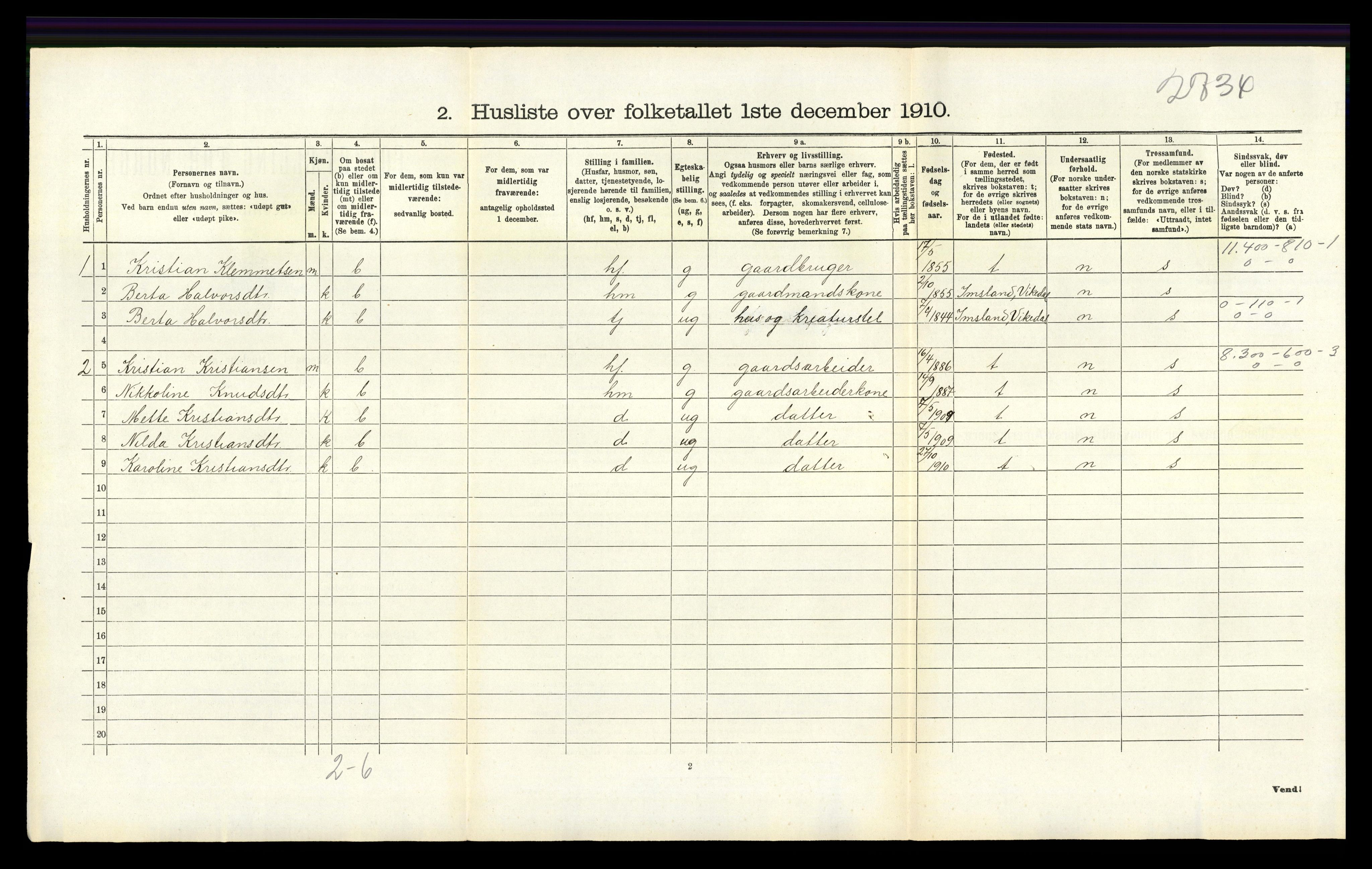 RA, 1910 census for Mosterøy, 1910, p. 226