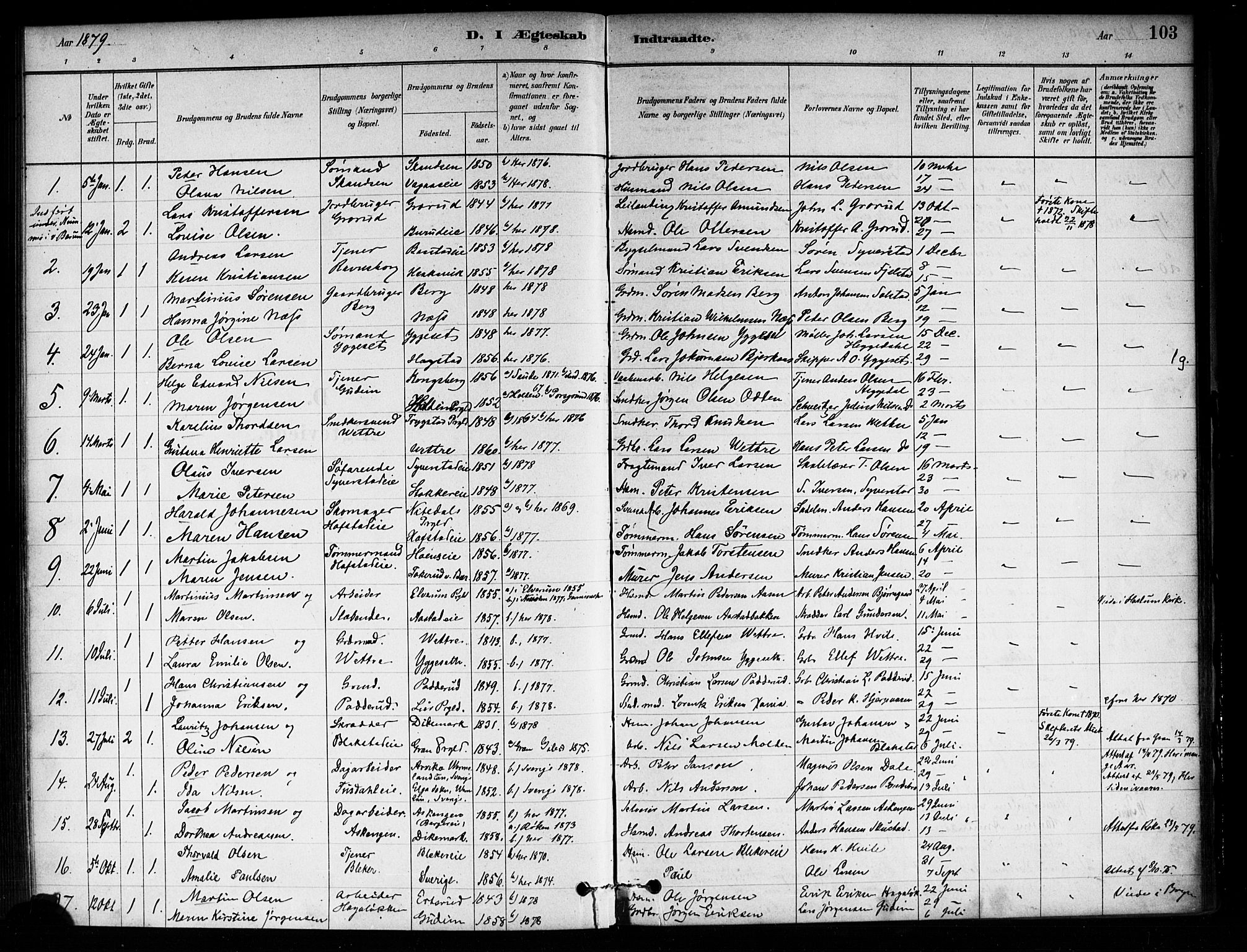 Asker prestekontor Kirkebøker, SAO/A-10256a/F/Fa/L0014: Parish register (official) no. I 14, 1879-1900, p. 103