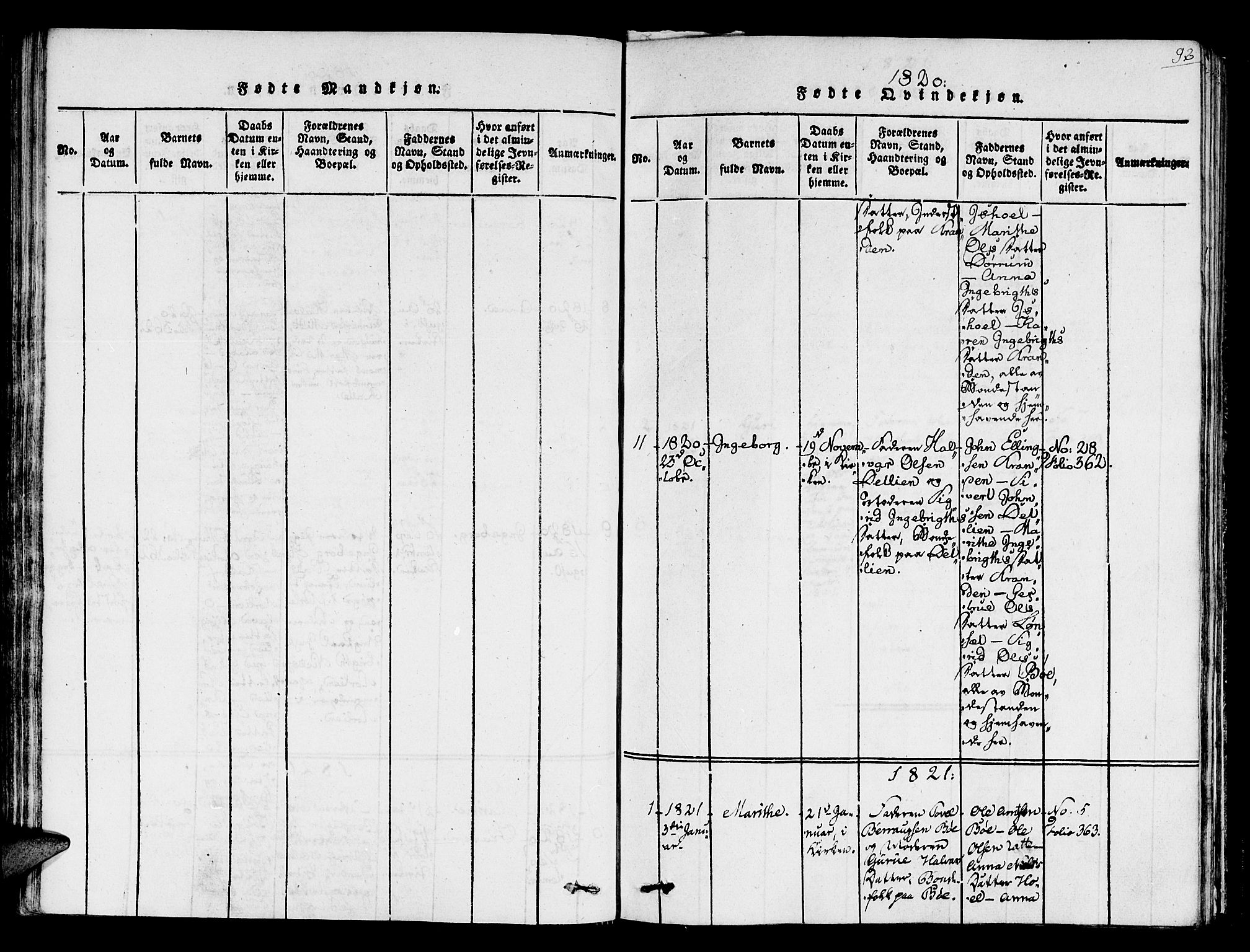 Ministerialprotokoller, klokkerbøker og fødselsregistre - Sør-Trøndelag, SAT/A-1456/678/L0896: Parish register (official) no. 678A05 /2, 1816-1821, p. 92