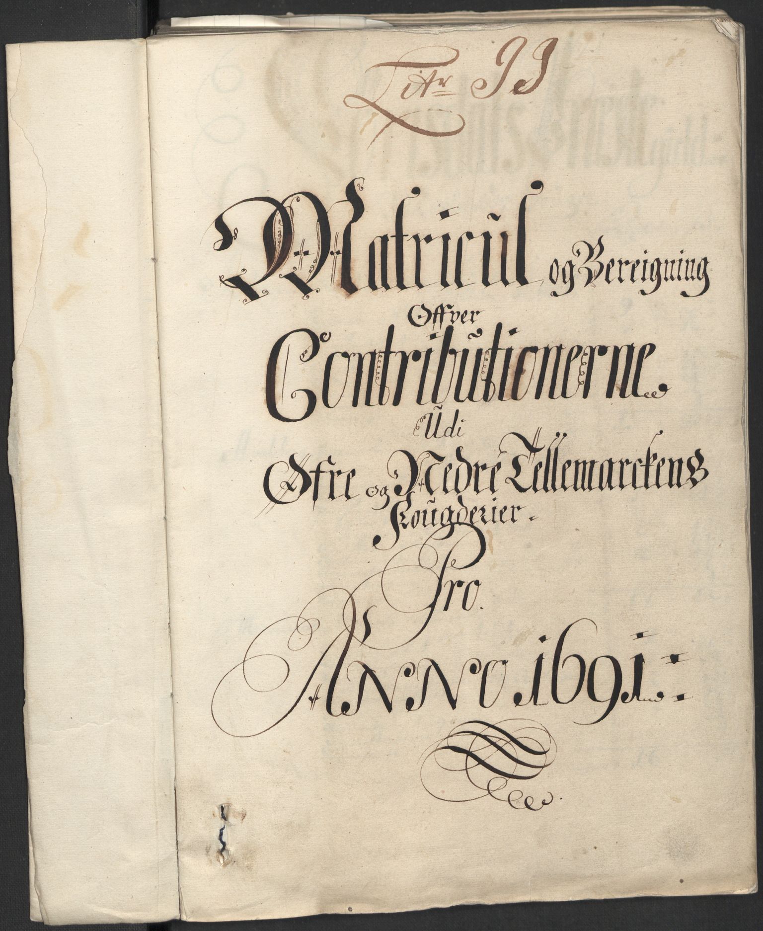 Rentekammeret inntil 1814, Reviderte regnskaper, Fogderegnskap, RA/EA-4092/R35/L2089: Fogderegnskap Øvre og Nedre Telemark, 1690-1692, p. 191
