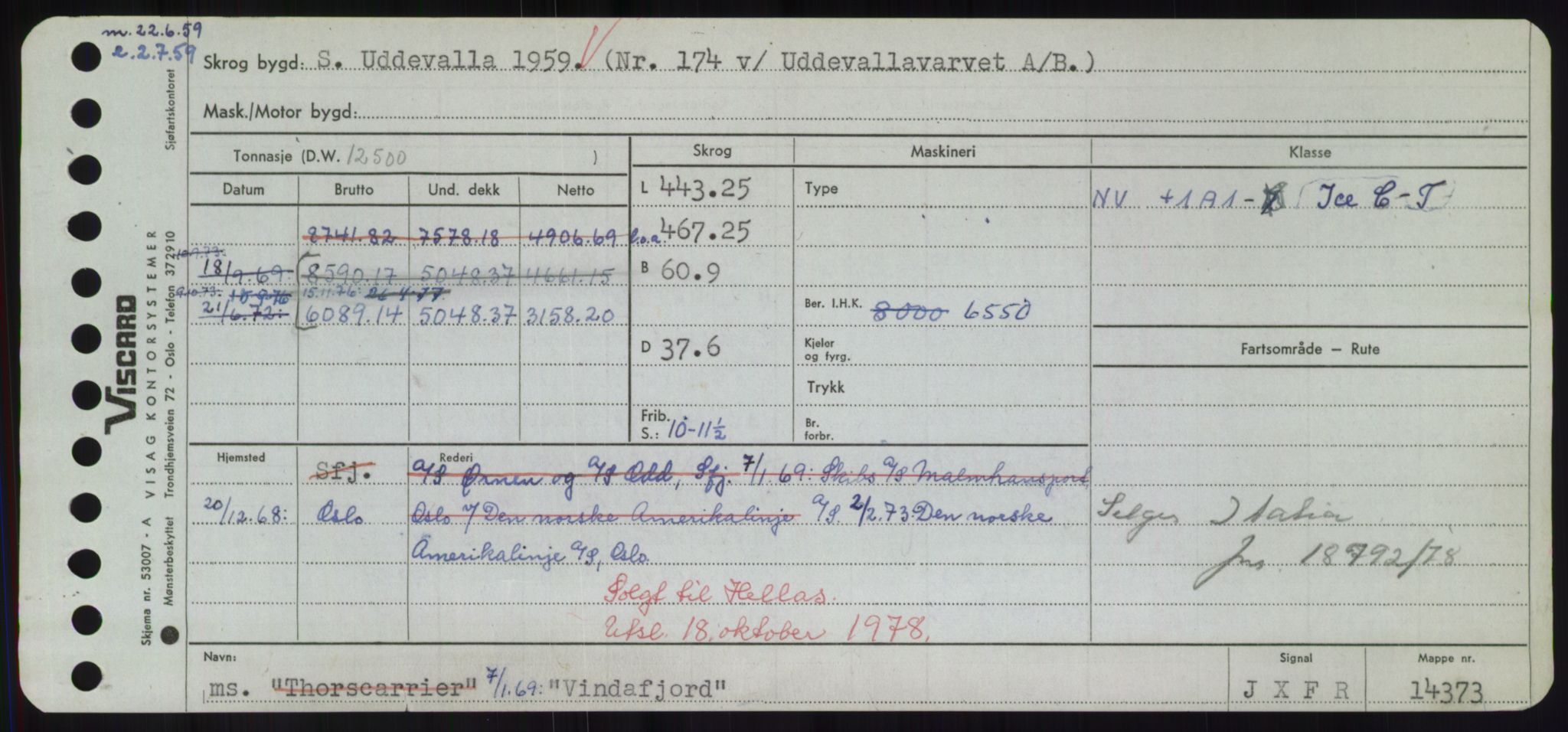 Sjøfartsdirektoratet med forløpere, Skipsmålingen, RA/S-1627/H/Hd/L0041: Fartøy, Vi-Ås, p. 233